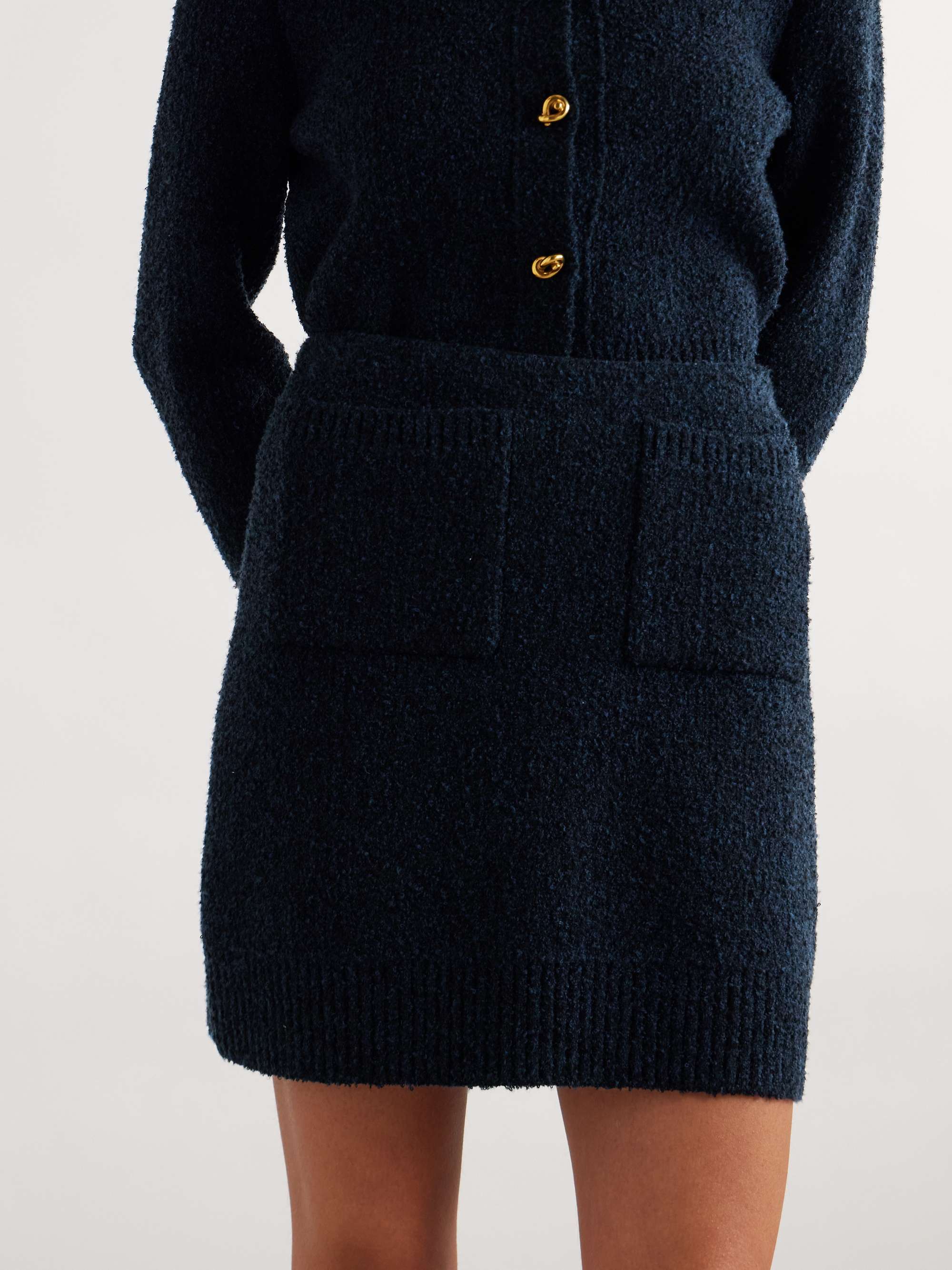 Wool-blend bouclé mini skirt view