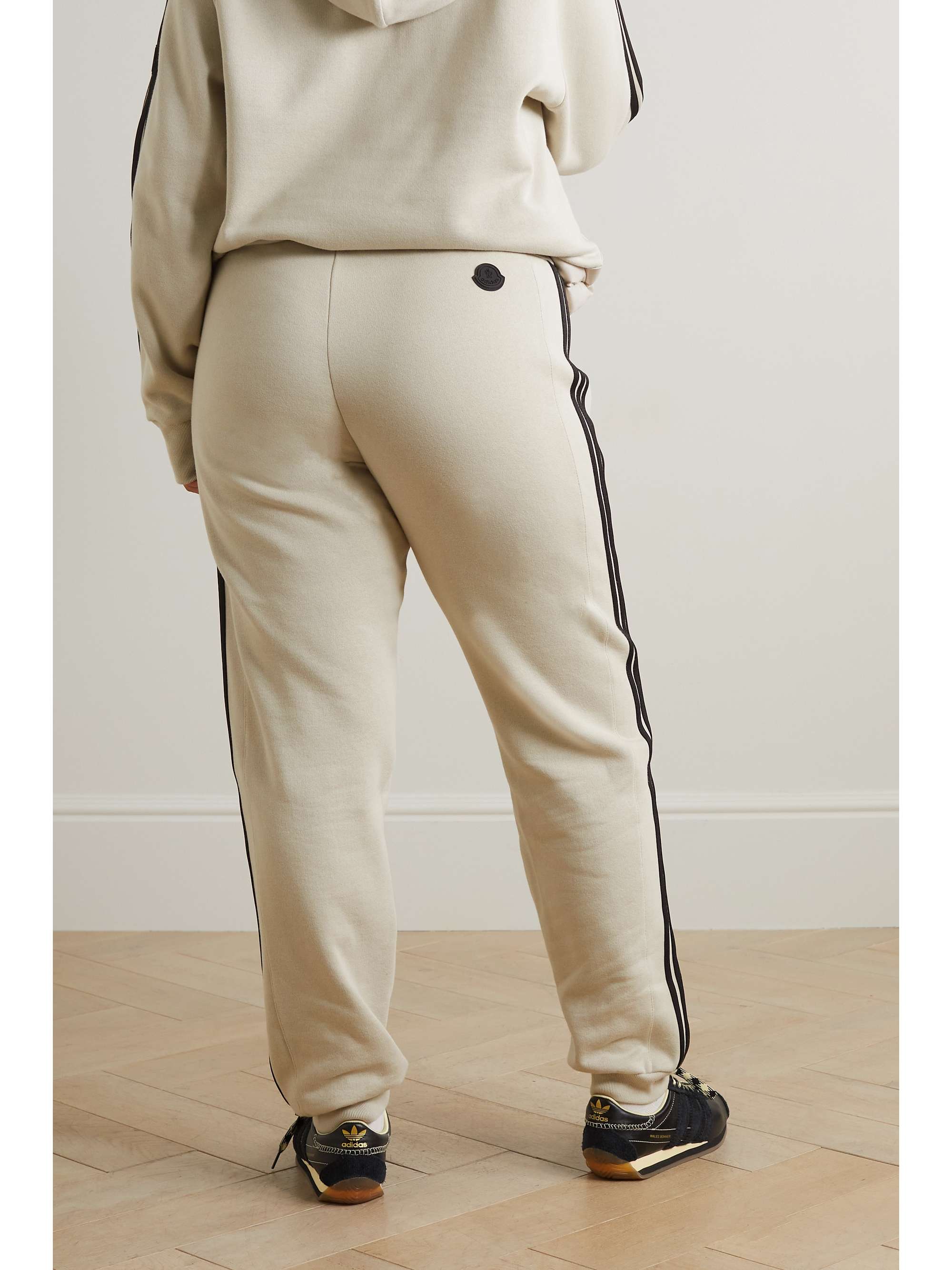 + adidas Originals shell-trimmed jersey wide-leg track pants view