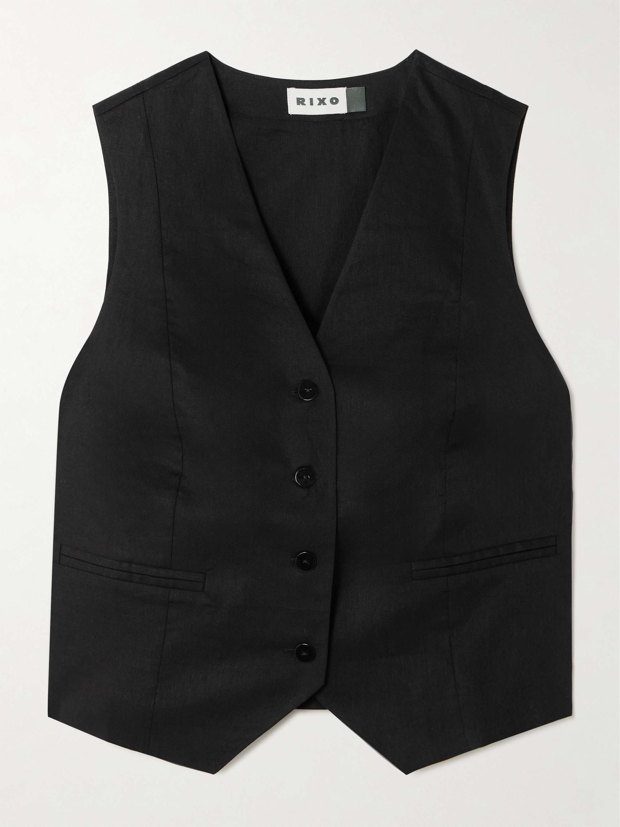 Norah cotton and linen-blend vest view