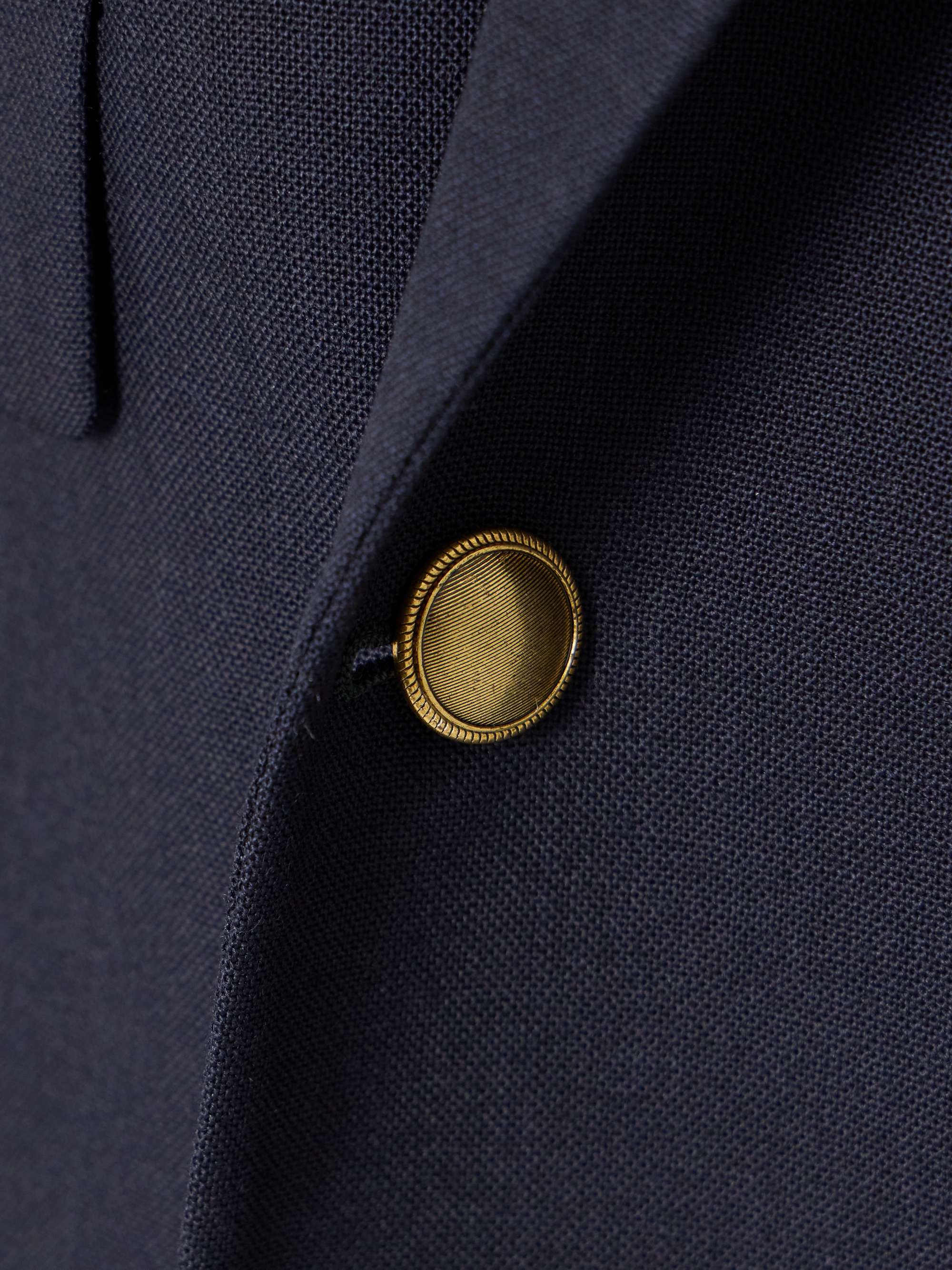 Oversized double-breasted grain de poudre wool blazer view