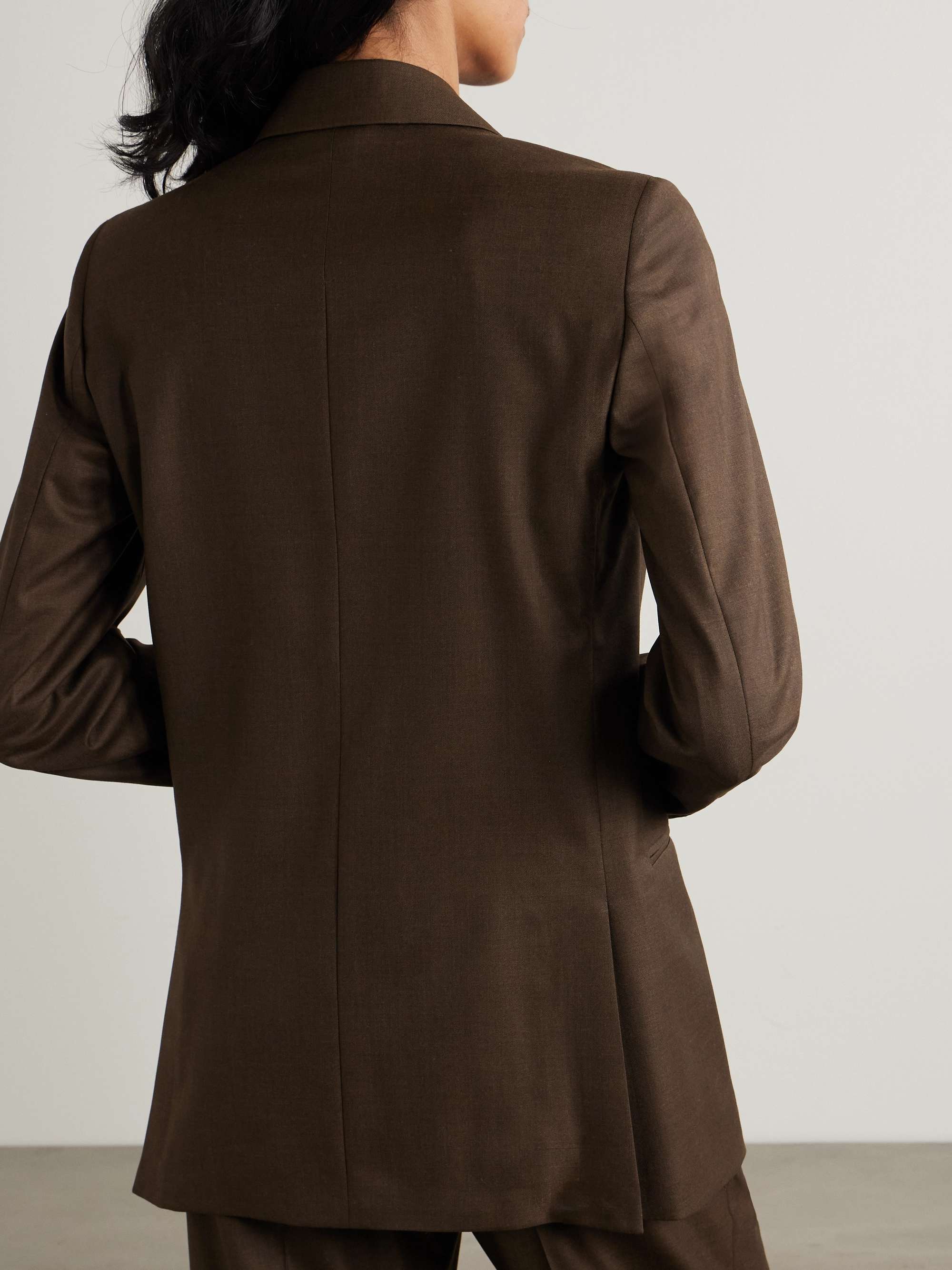 Oversized double-breasted virgin wool blazer view