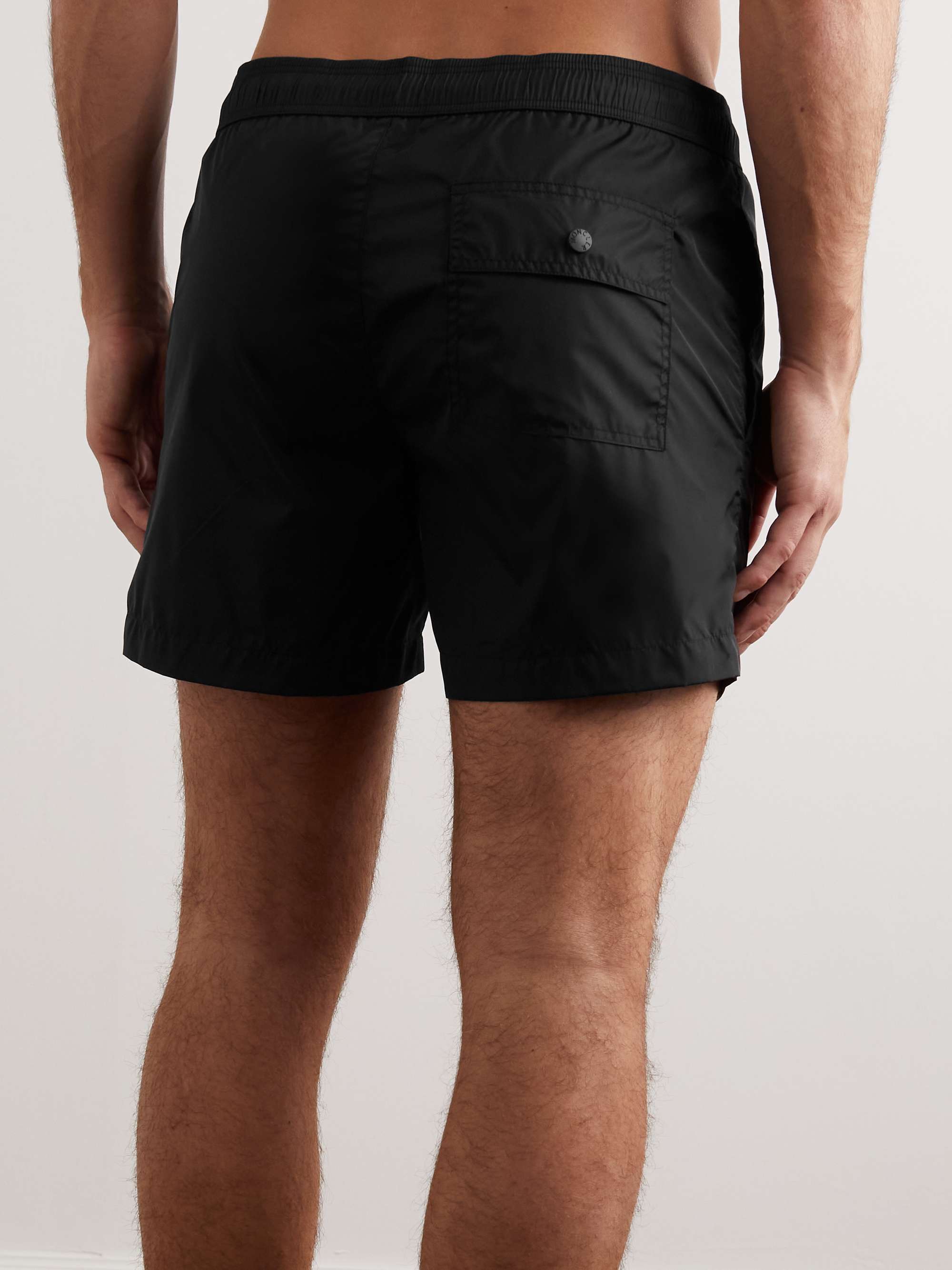 Slim-Fit Mid-Length Logo-Appliquéd Swim Shorts view