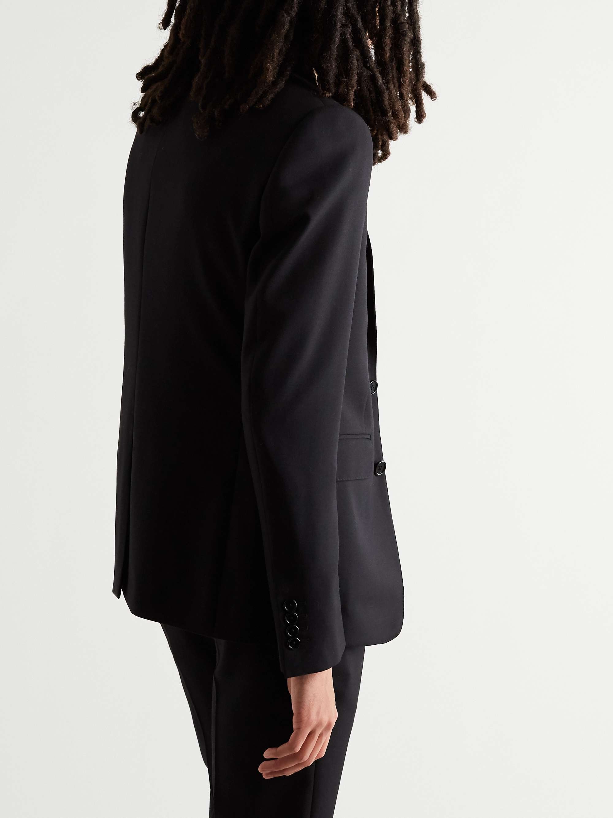 Slim-Fit Worsted Wool-Gabardine Suit Jacket view