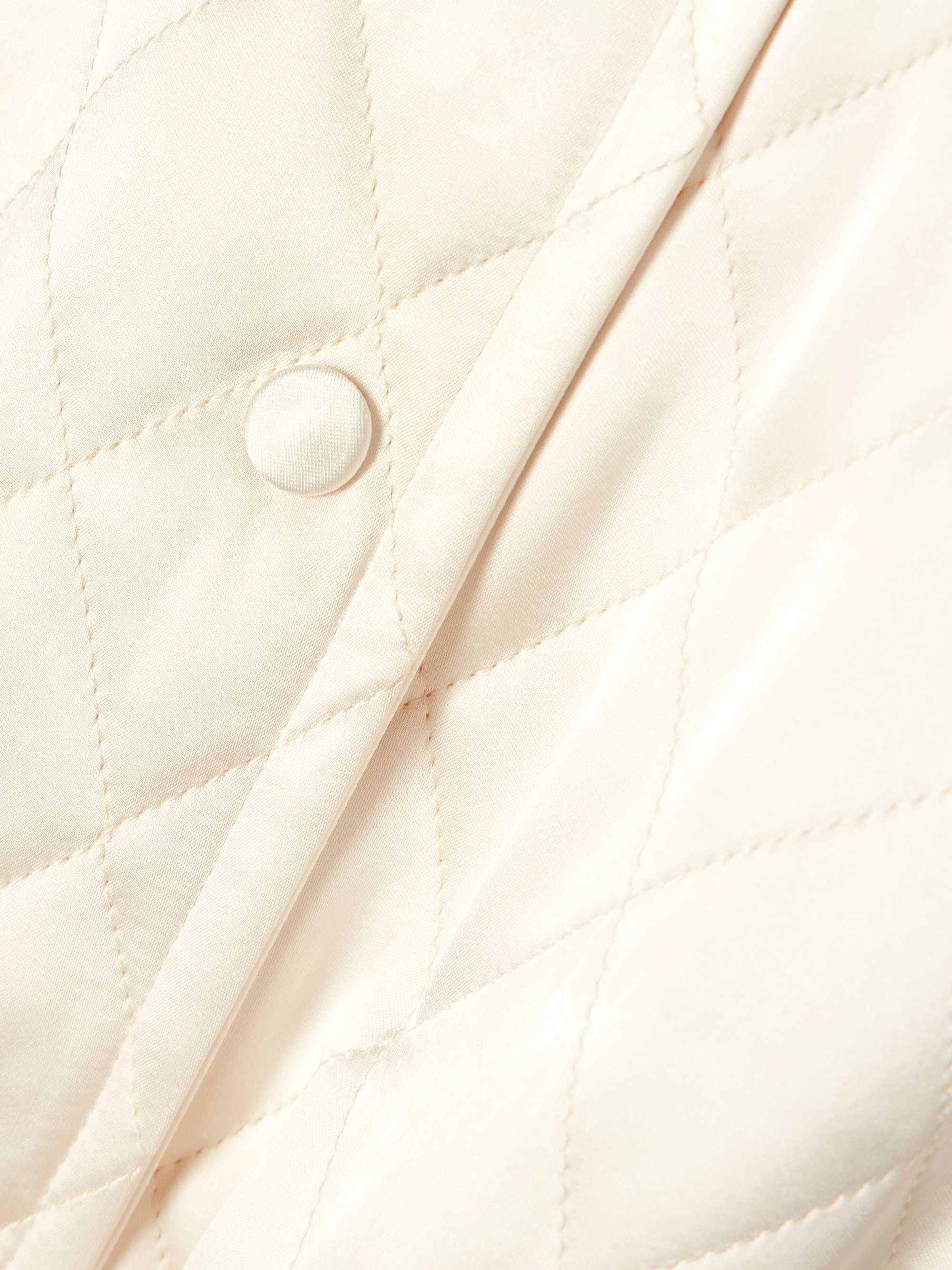 Quilted padded satin vest view