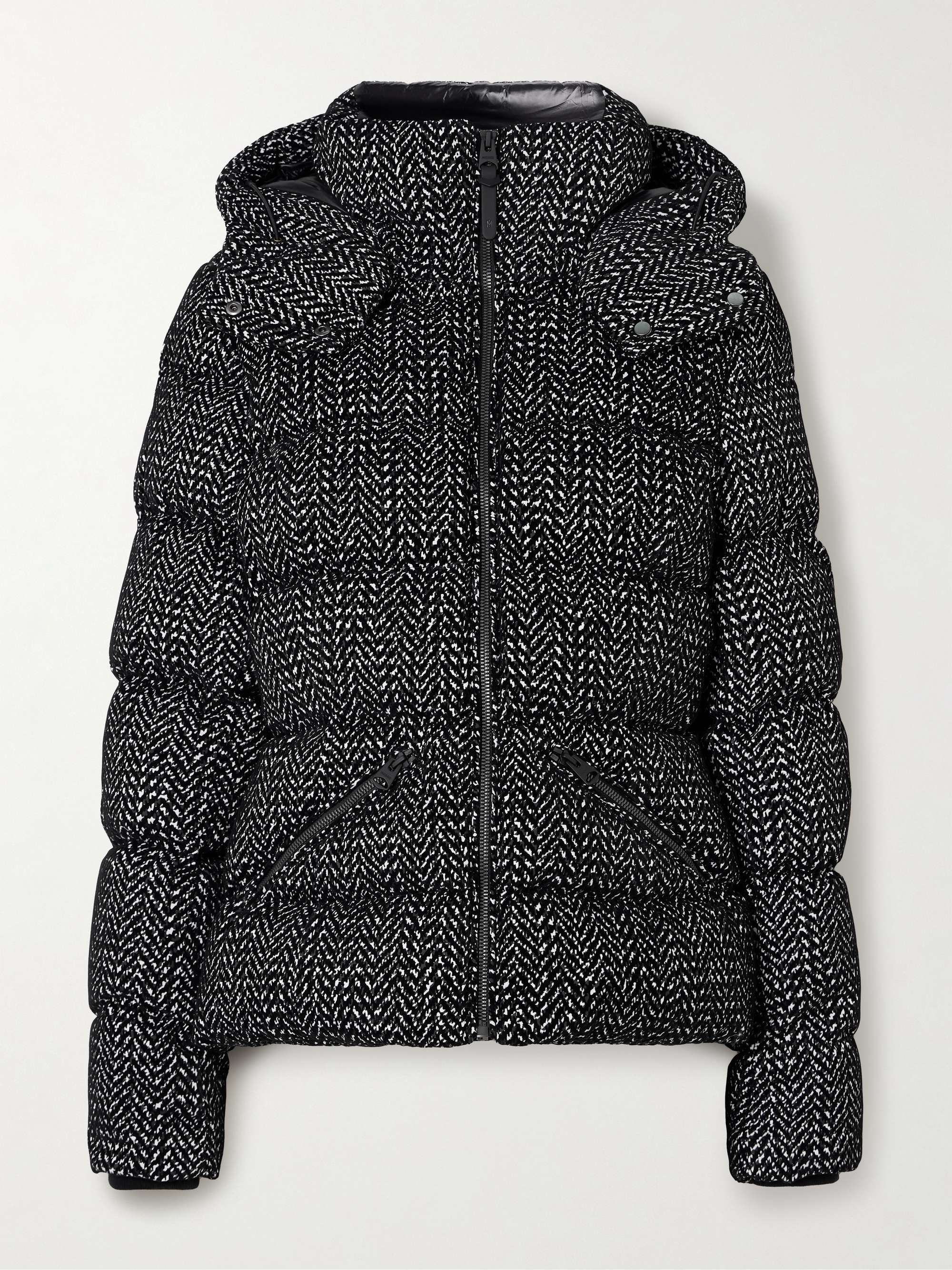 MADALYN-FLP hooded quilted flocked shell jacket view