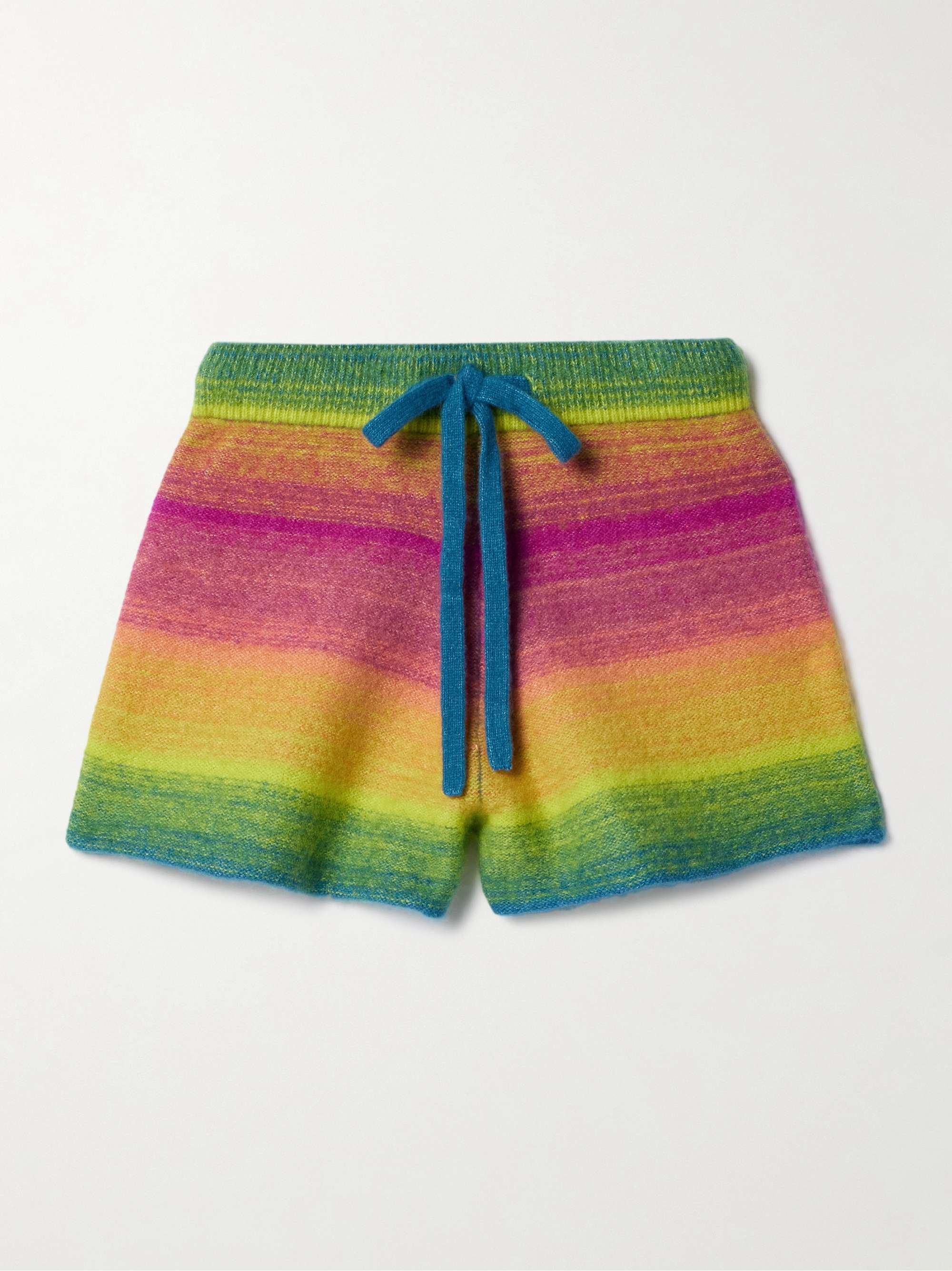 Blurry Stripe cashmere and cotton-blend shorts view
