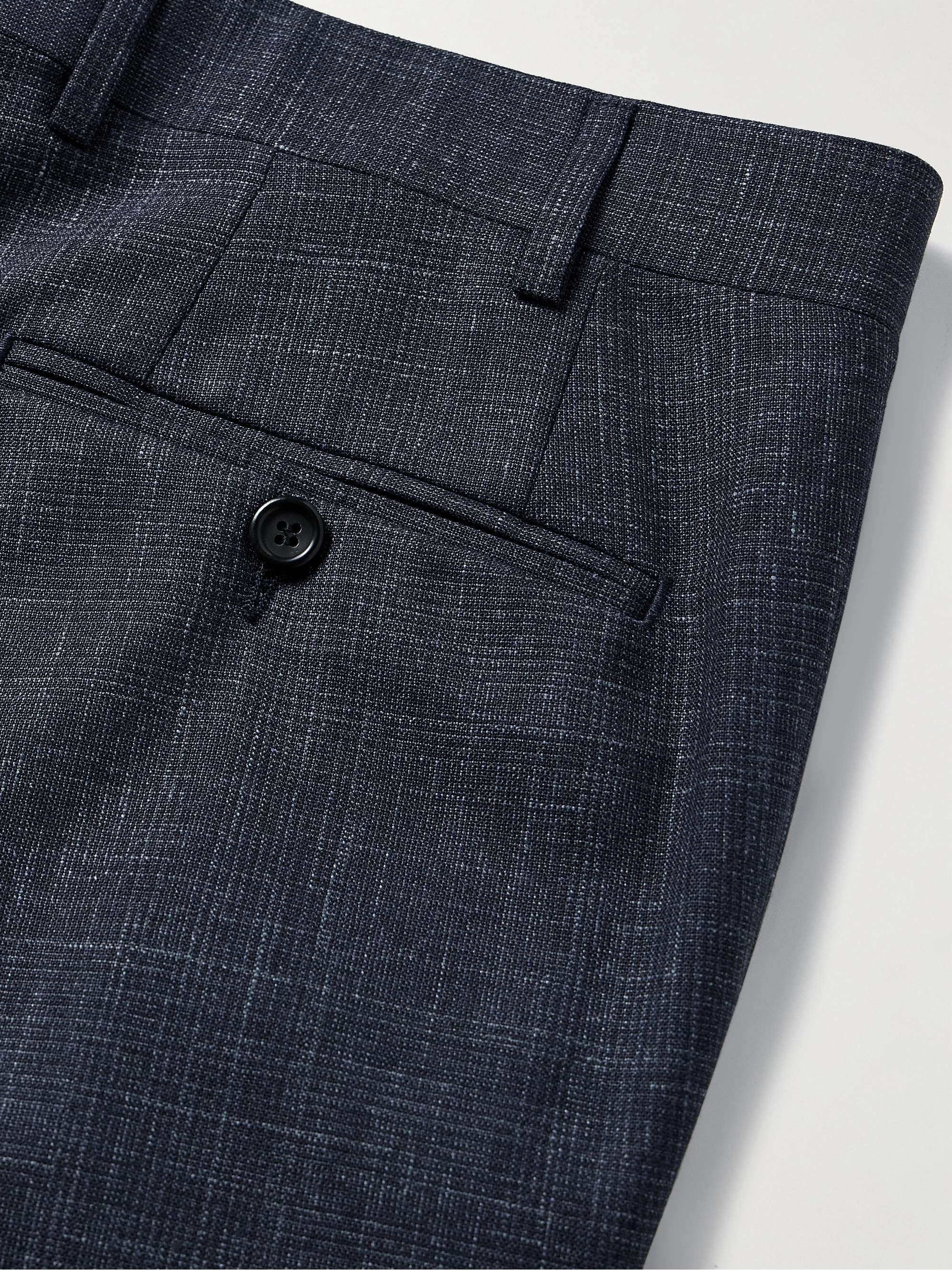 Slim-Fit Wool, Silk and Linen-Blend Suit Trousers view