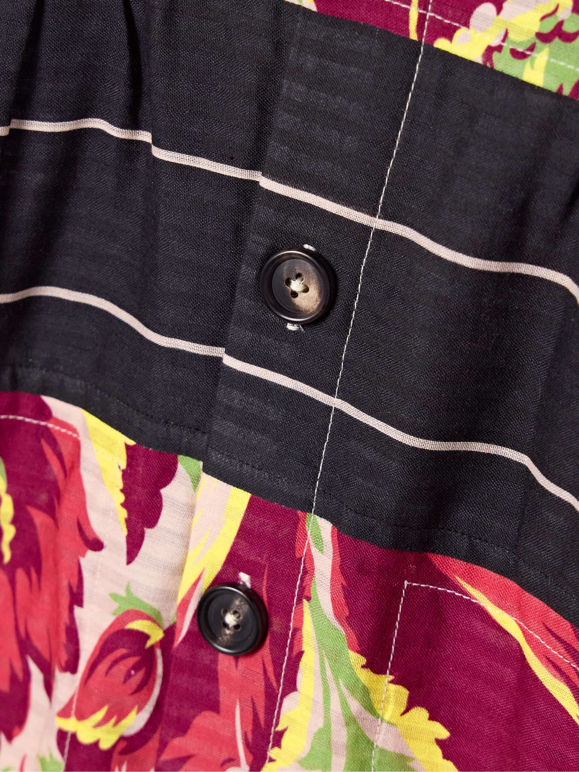 Printed cotton-jacquard mini shirt dress view