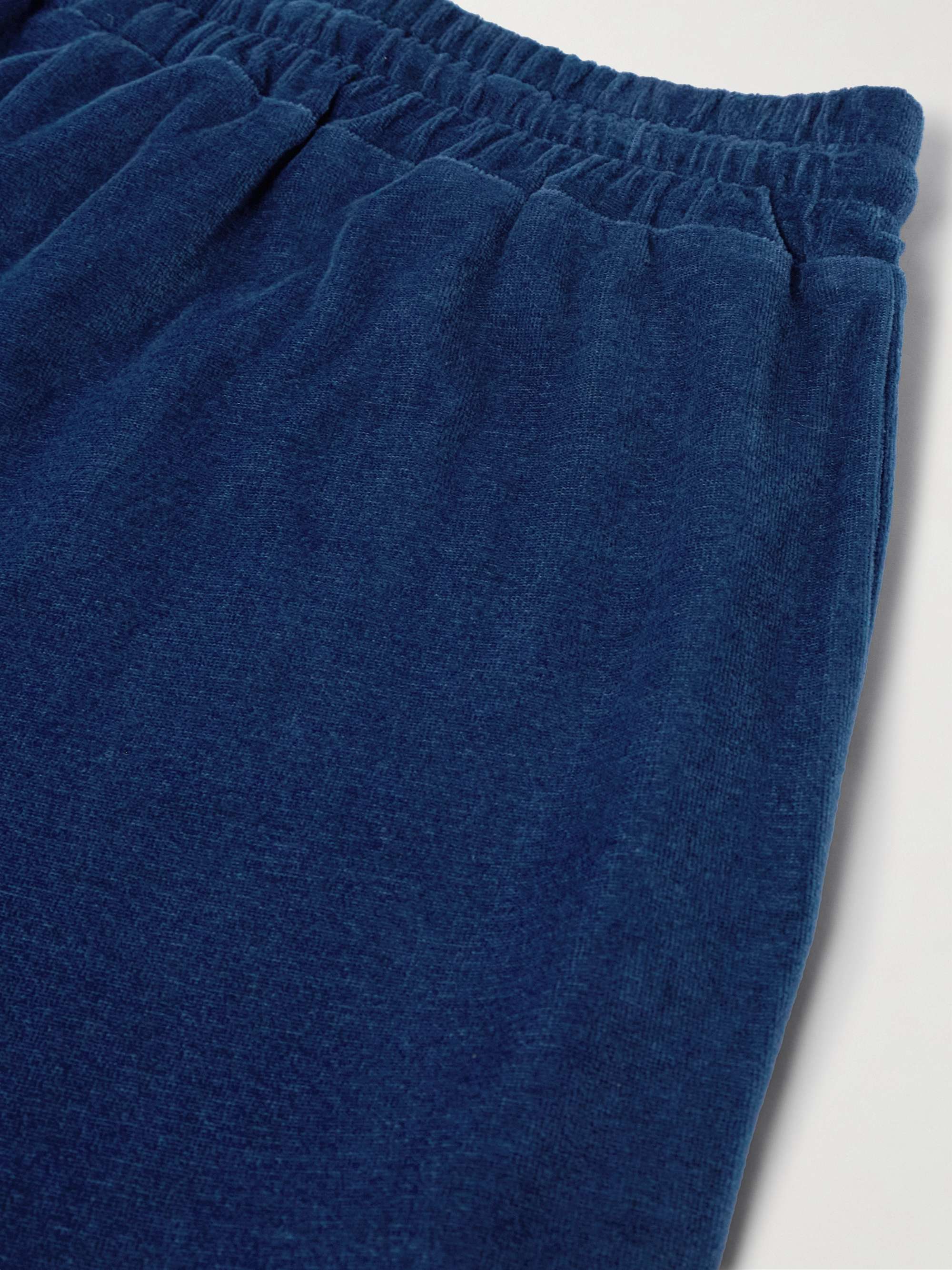 Straight-Leg Cotton and Silk-Blend Chenille Drawstring Bermuda Shorts view