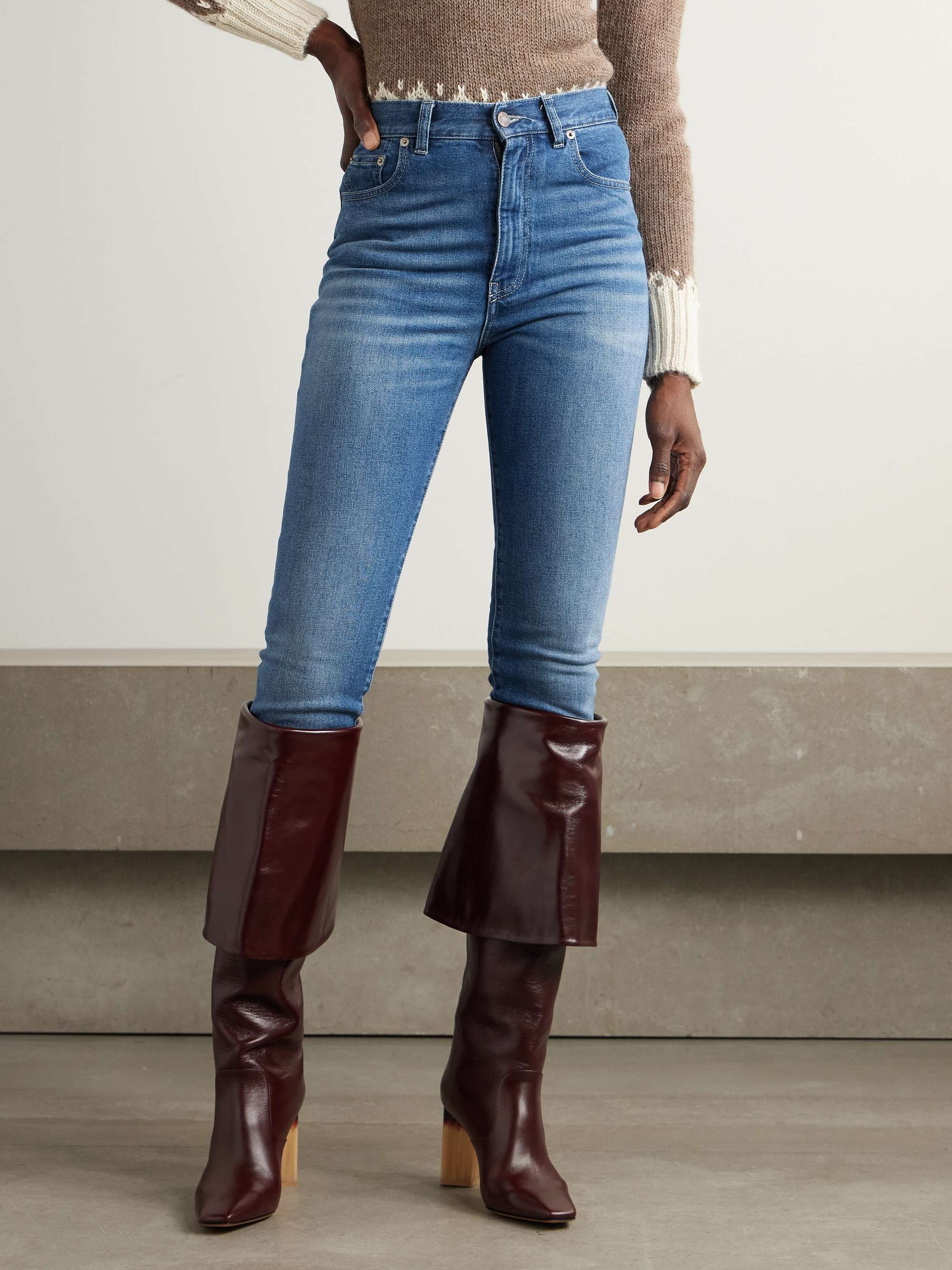 High-rise skinny jeans view