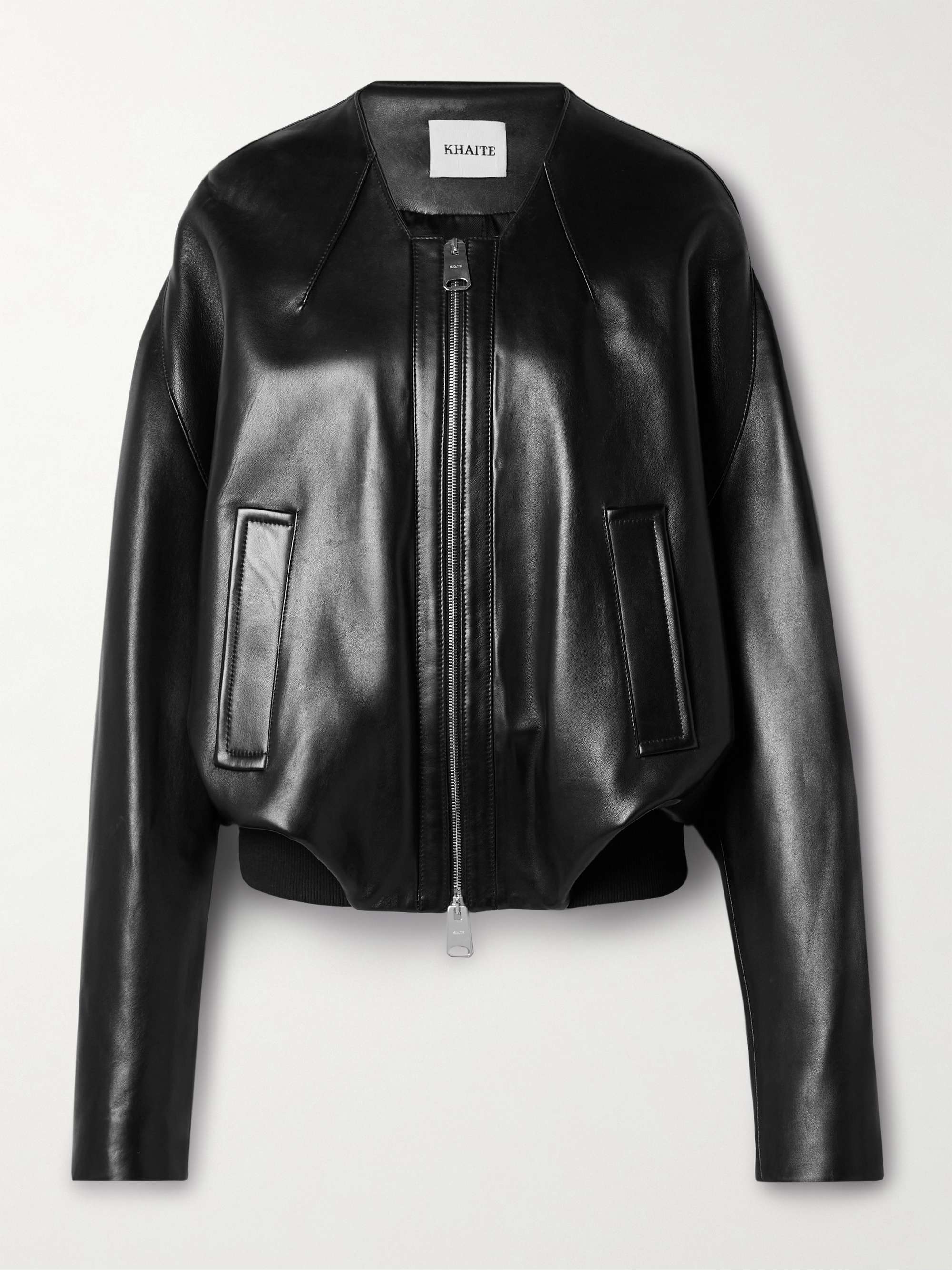 Hewit oversized leather bomber jacket view