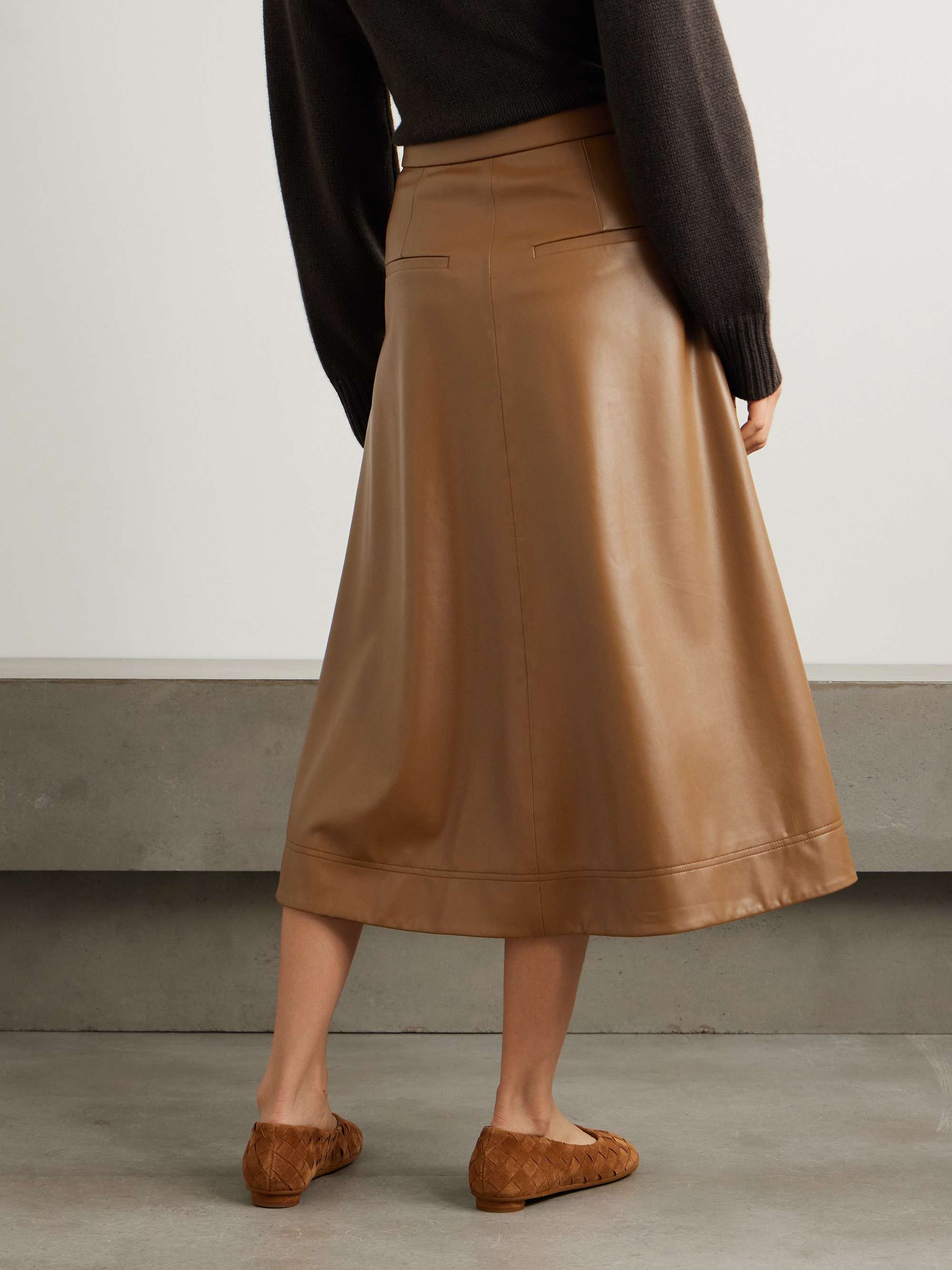 Louise faux leather midi skirt view