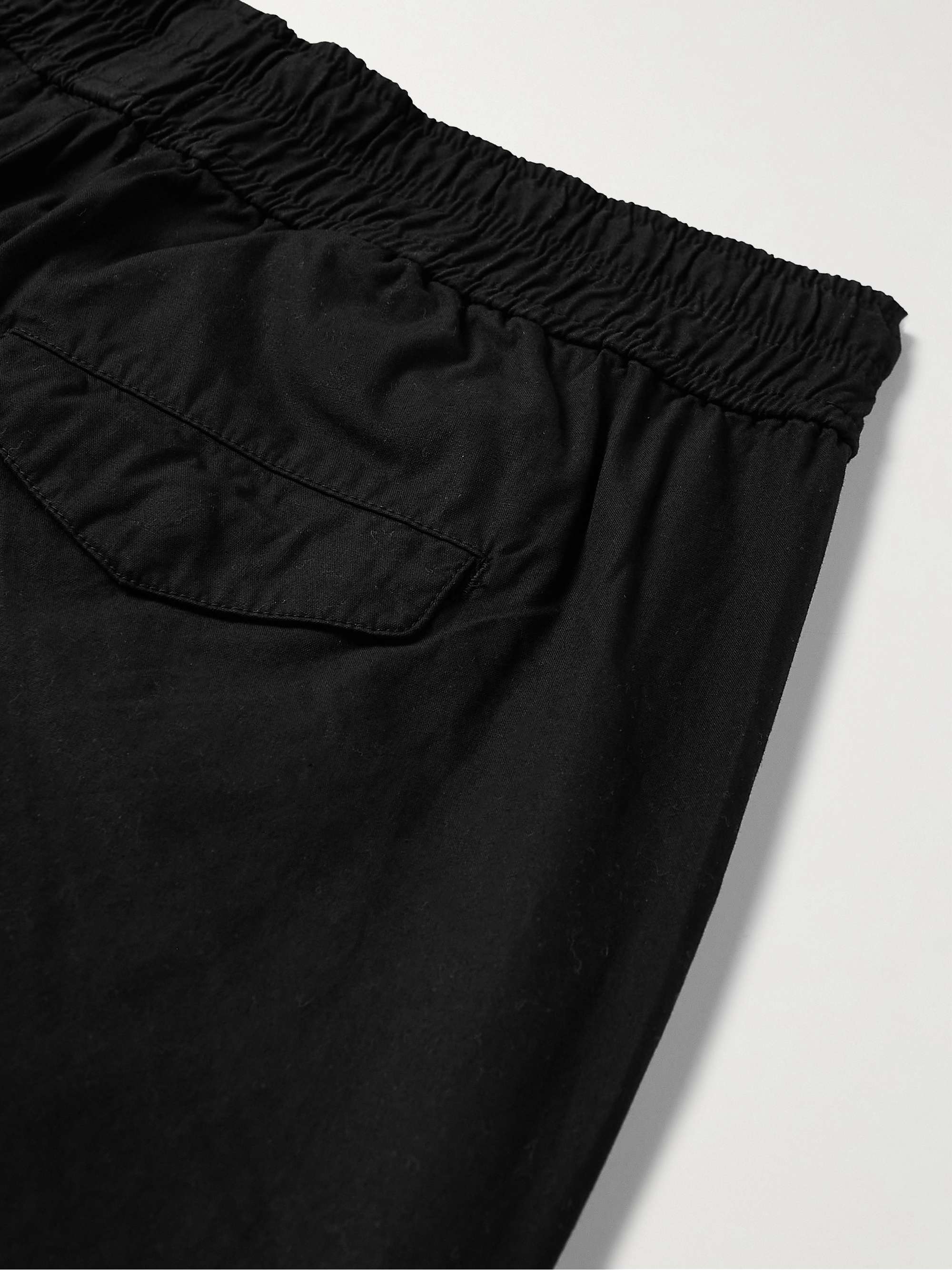 Straight-Leg Sateen Drawstring Cargo Trousers view