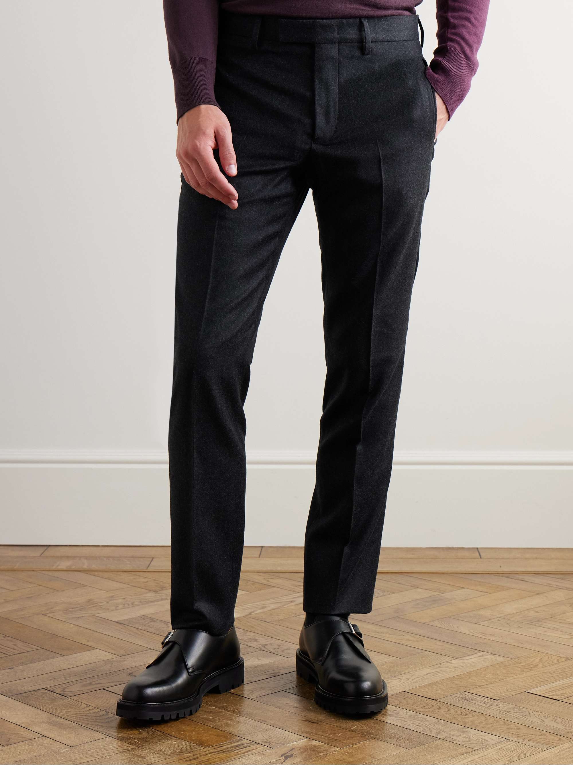 Philip Slim-Fit Straight-Leg Wool-Flannel Suit Trousers view