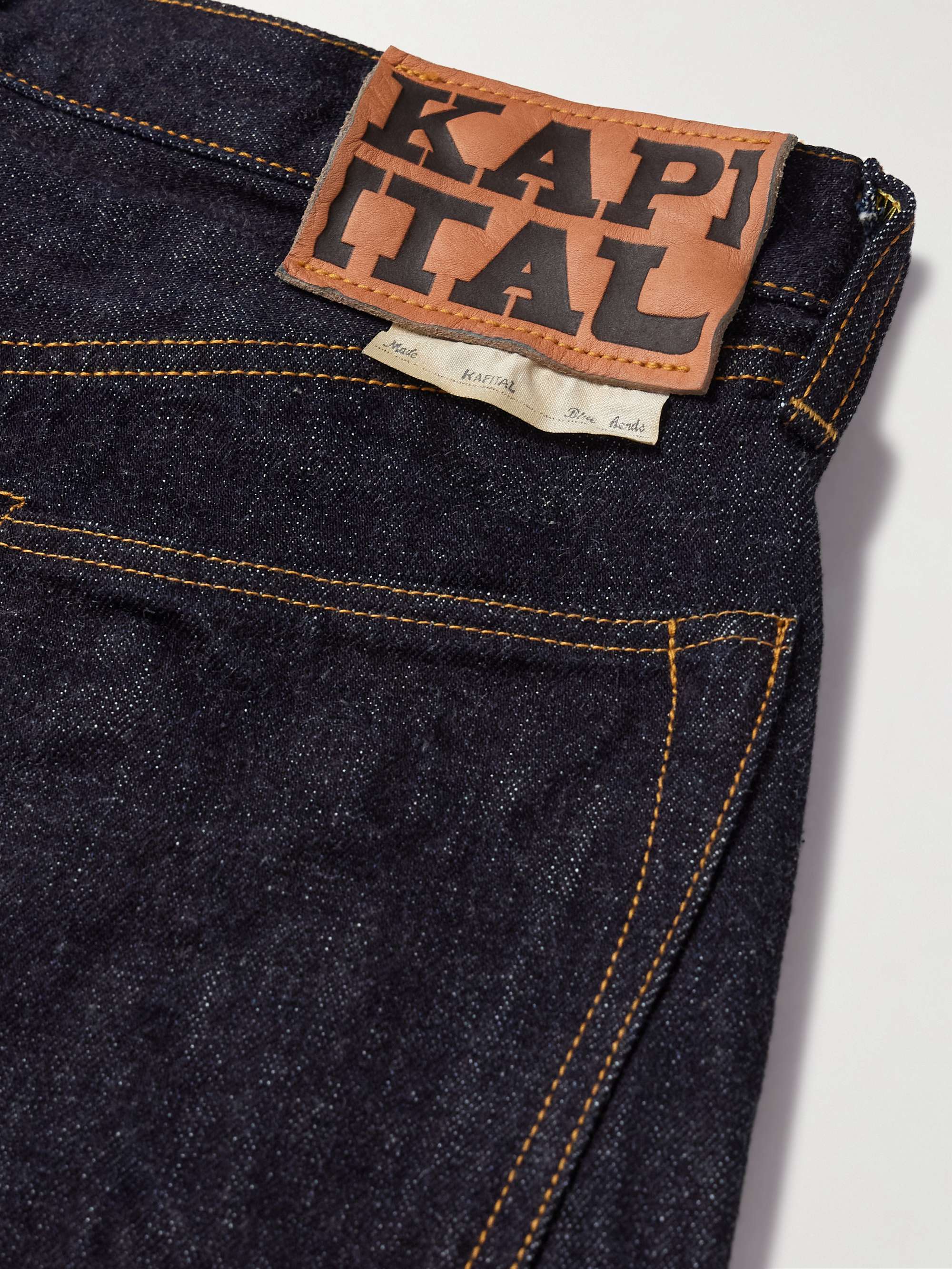 Monkey Cisco Straight-Leg Indigo-Dyed Selvedge Jeans view