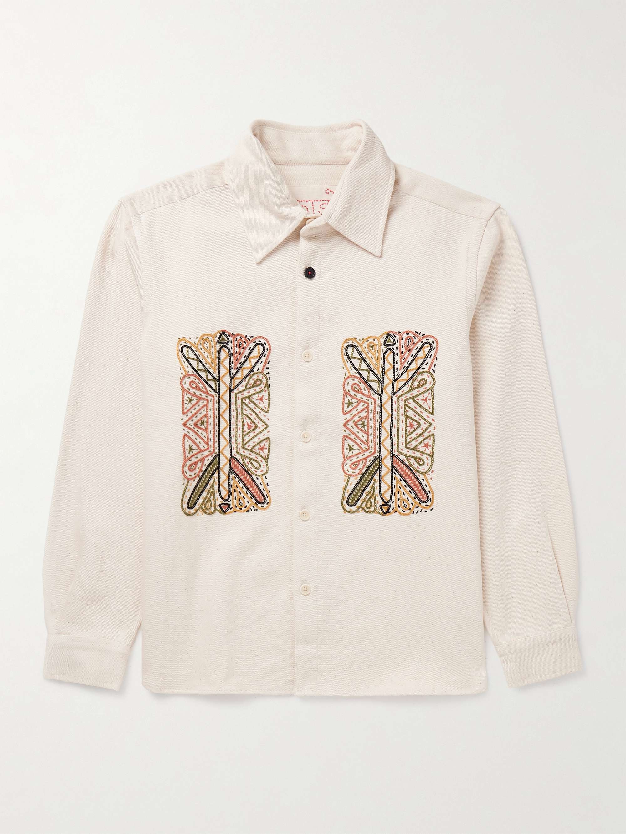 Luis Embroidered Denim Overshirt view