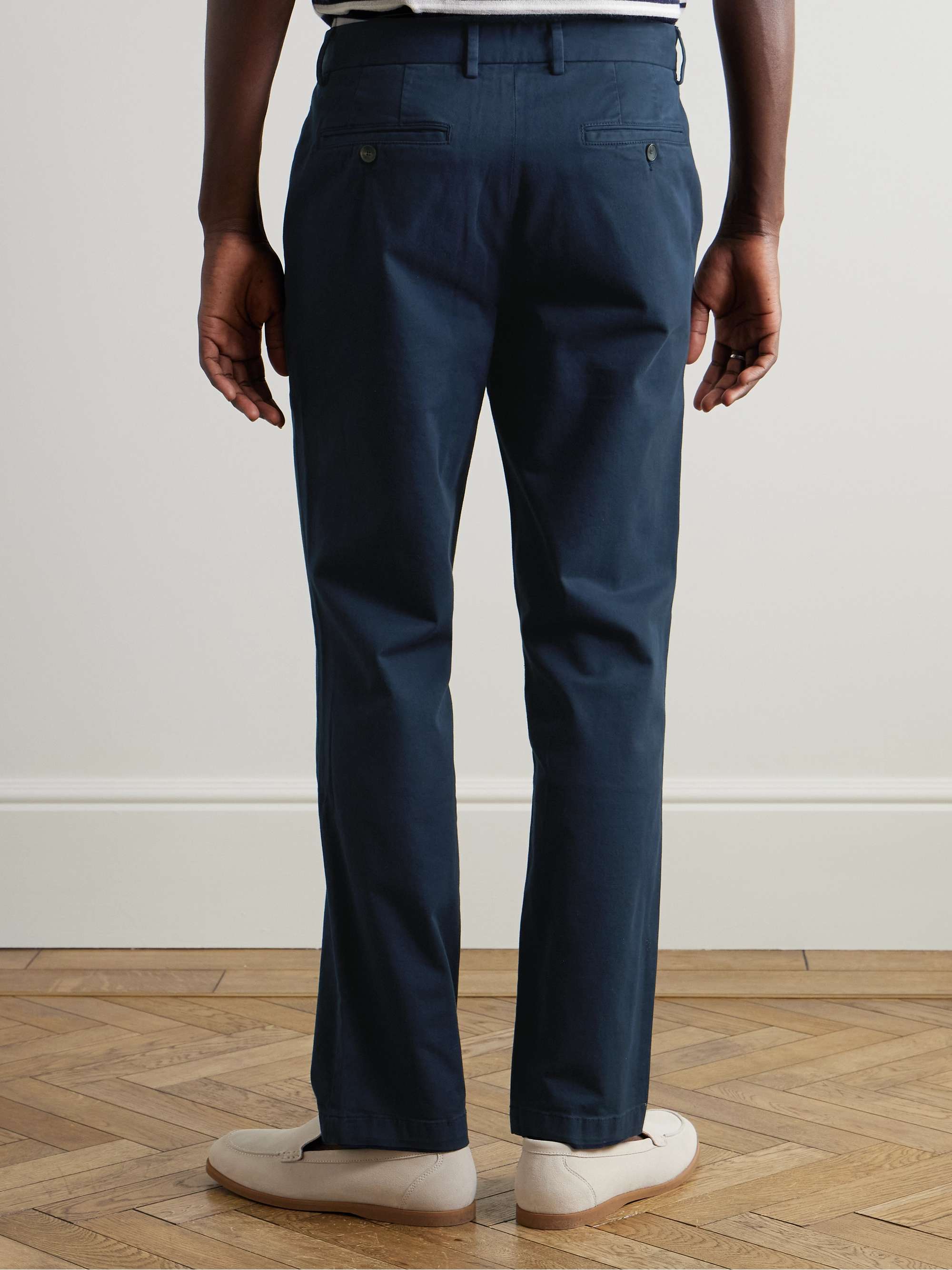 Samuel Straight-Leg Organic Cotton-Blend Twill Chinos view