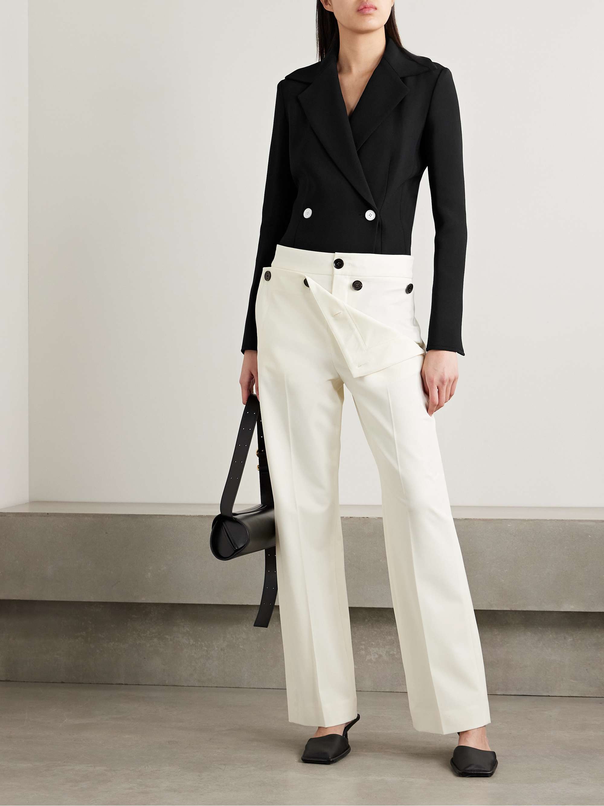 Marine double-breasted twill jacket view