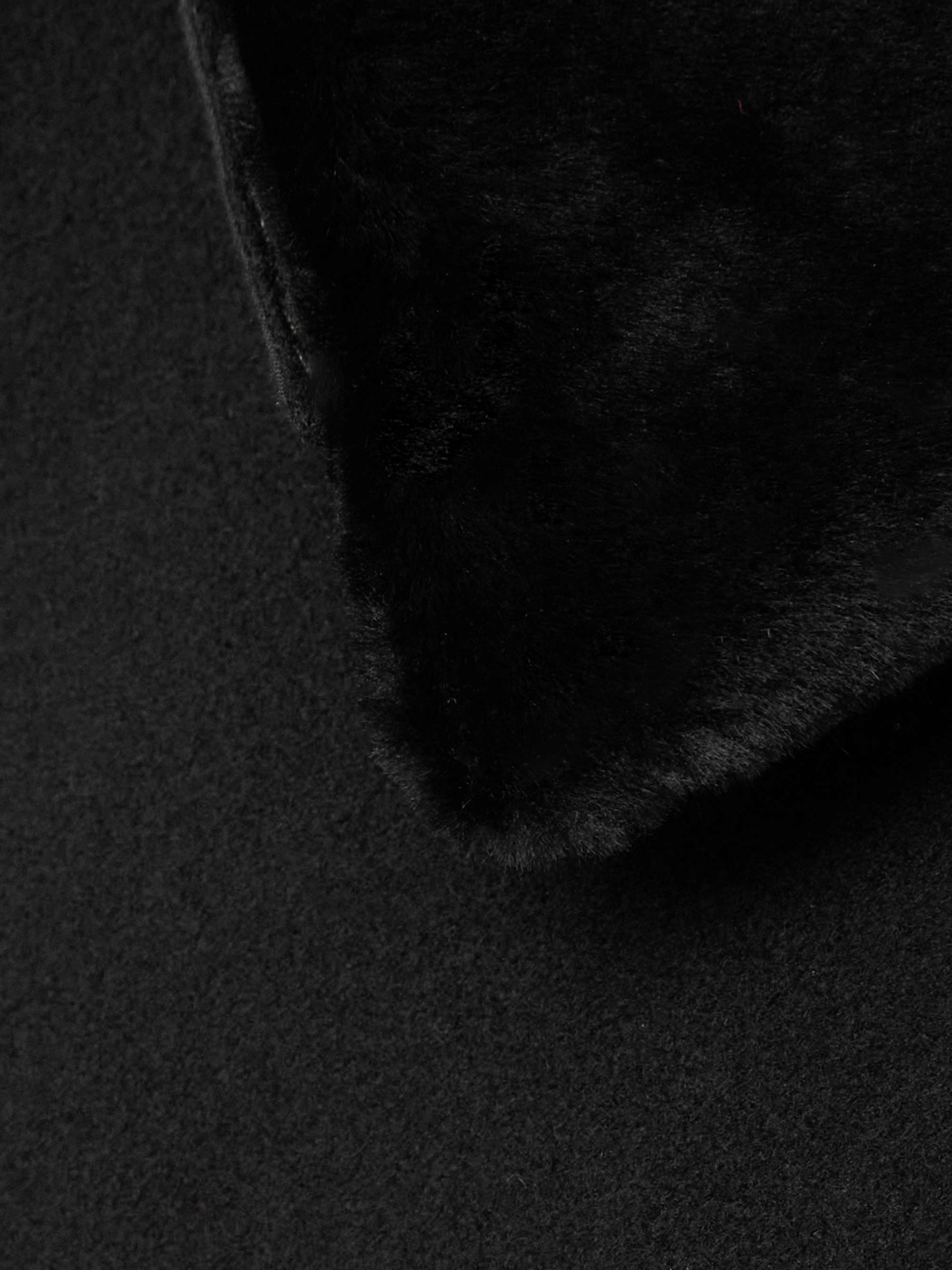 Shearling-trimmed wool and cashmere-blend coat view