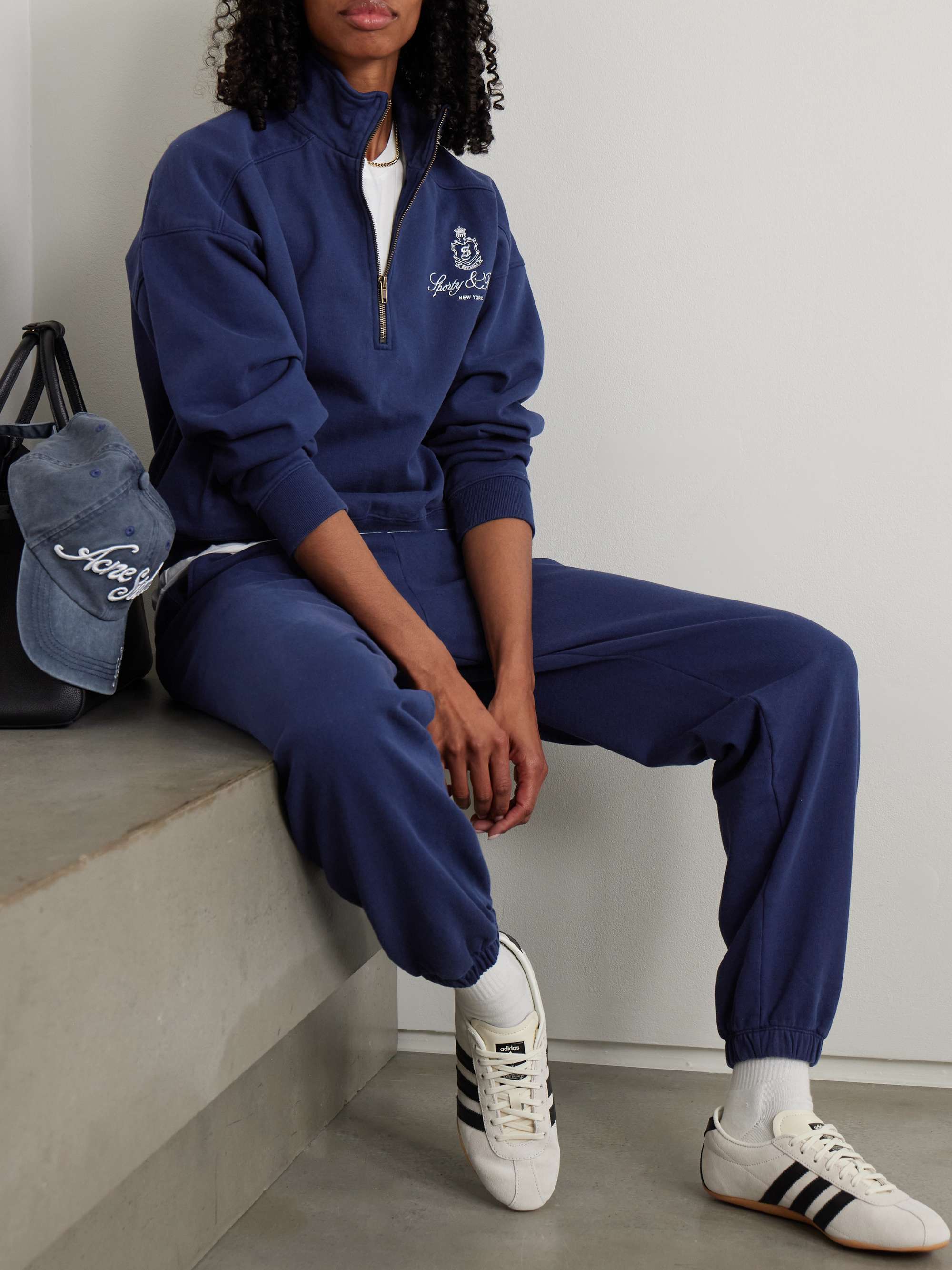 Vendome embroidered cotton-jersey sweatshirt view
