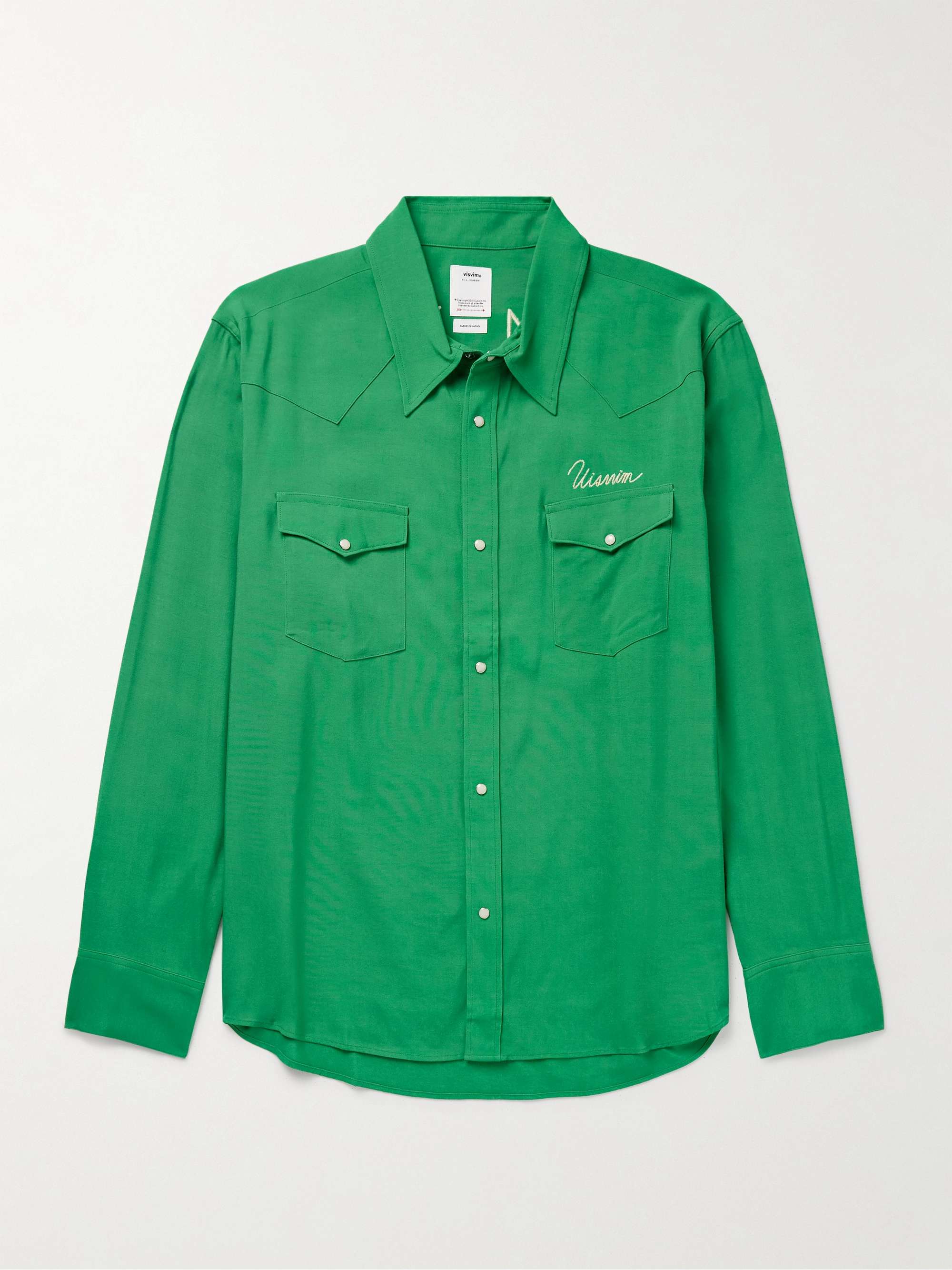 Logo-Embroidered Woven Western Shirt view