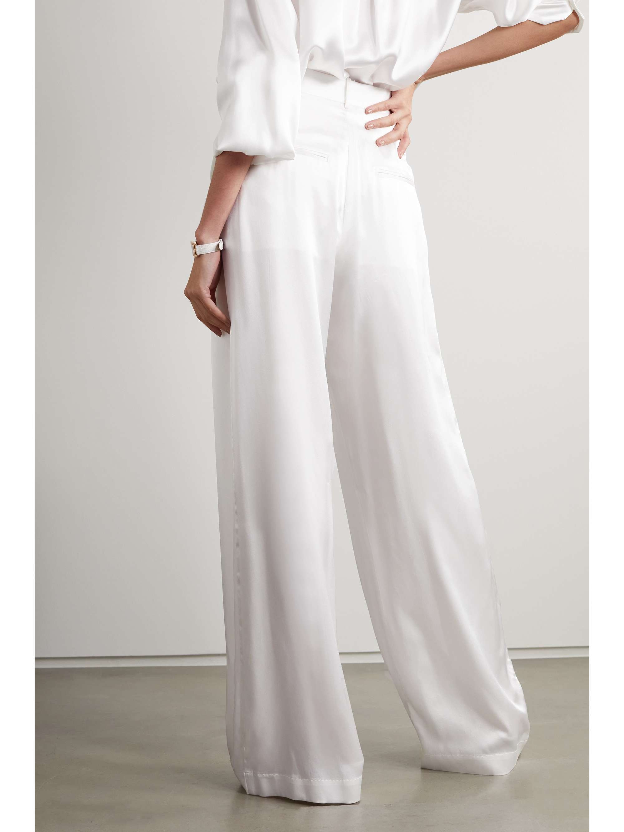 Boy silk-satin wide-leg pants view