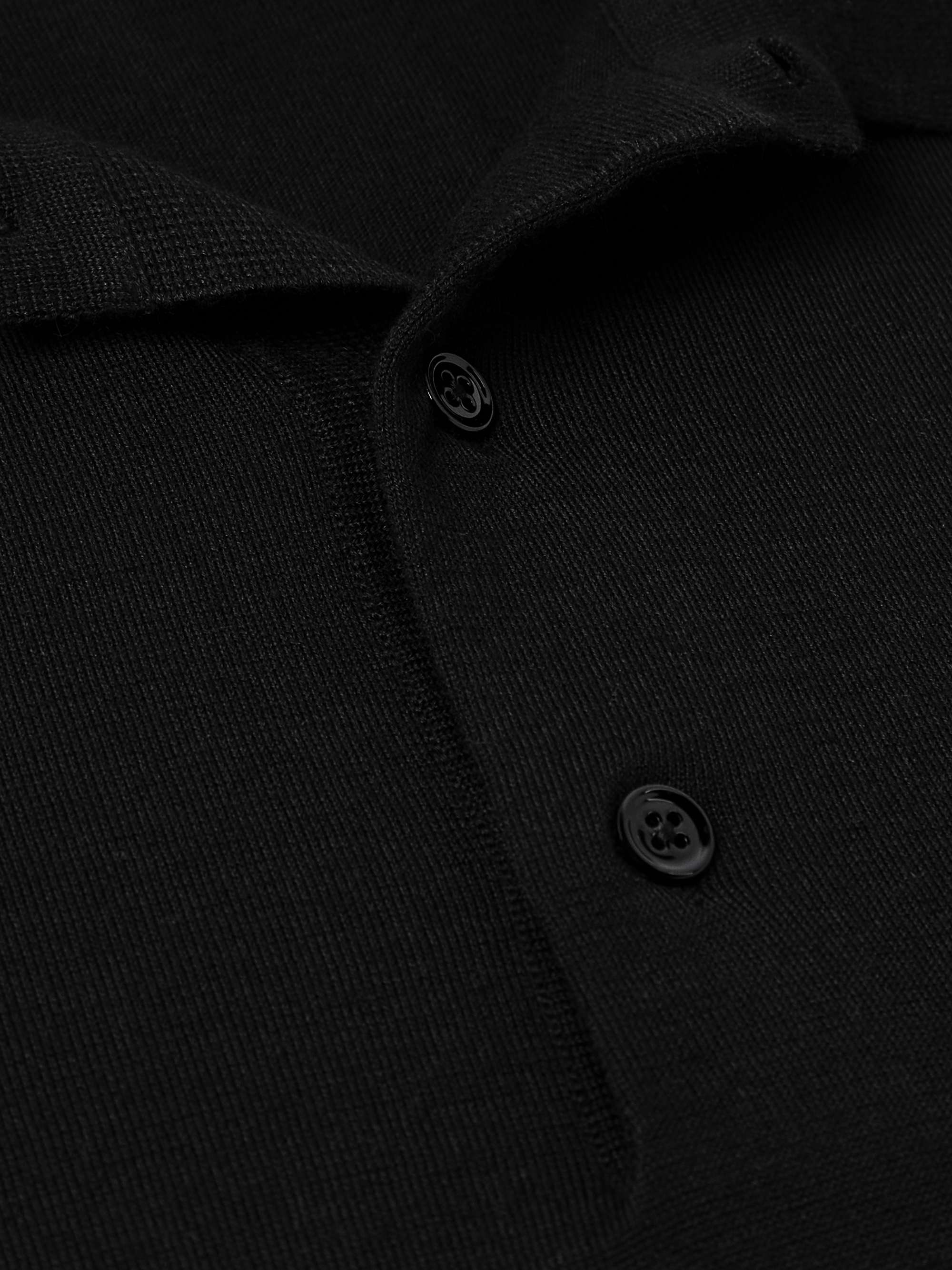 Slim-Fit Cashmere and Silk-Blend Polo Shirt view