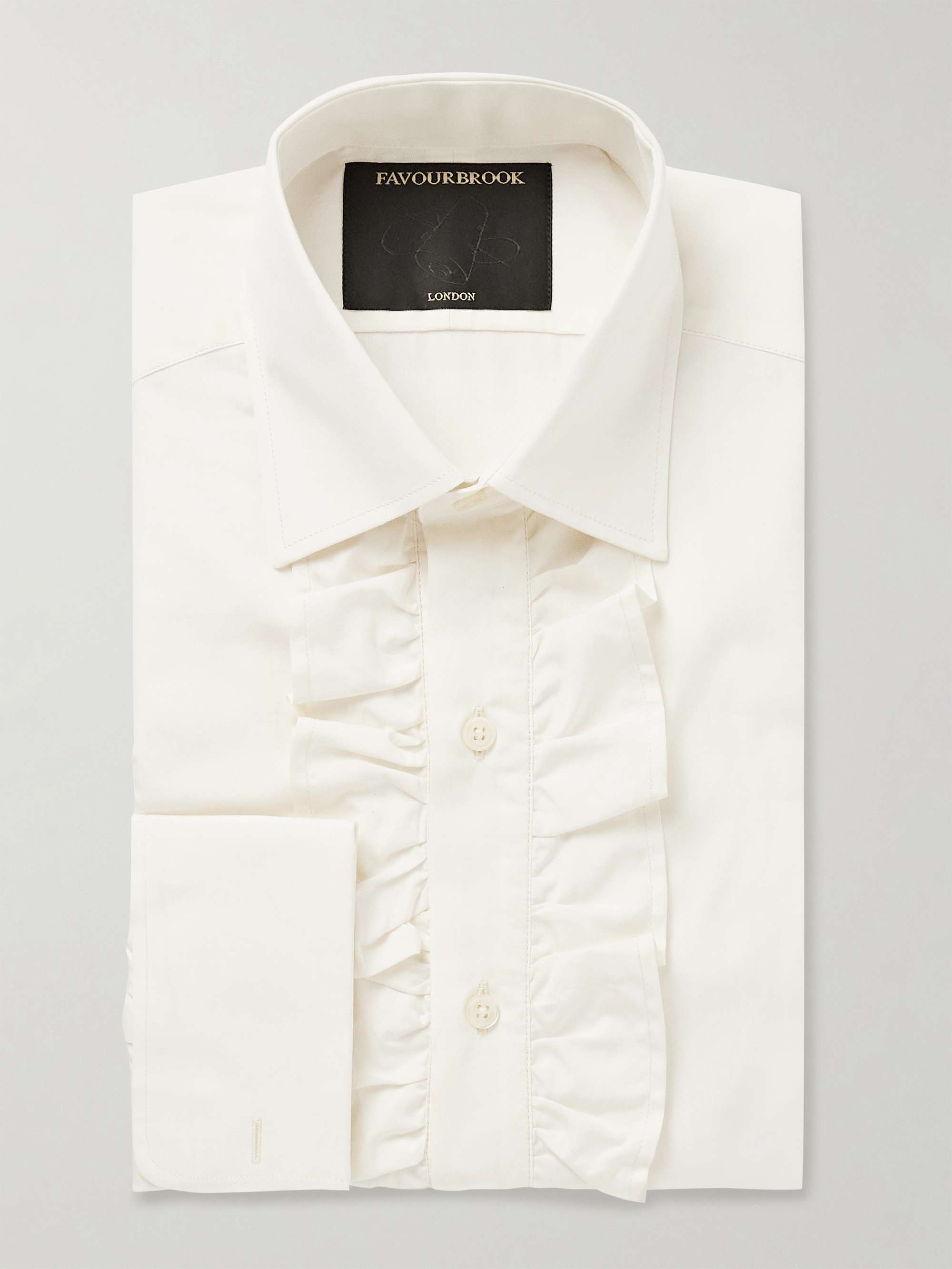 Ruffled Cotton-Poplin Shirt view