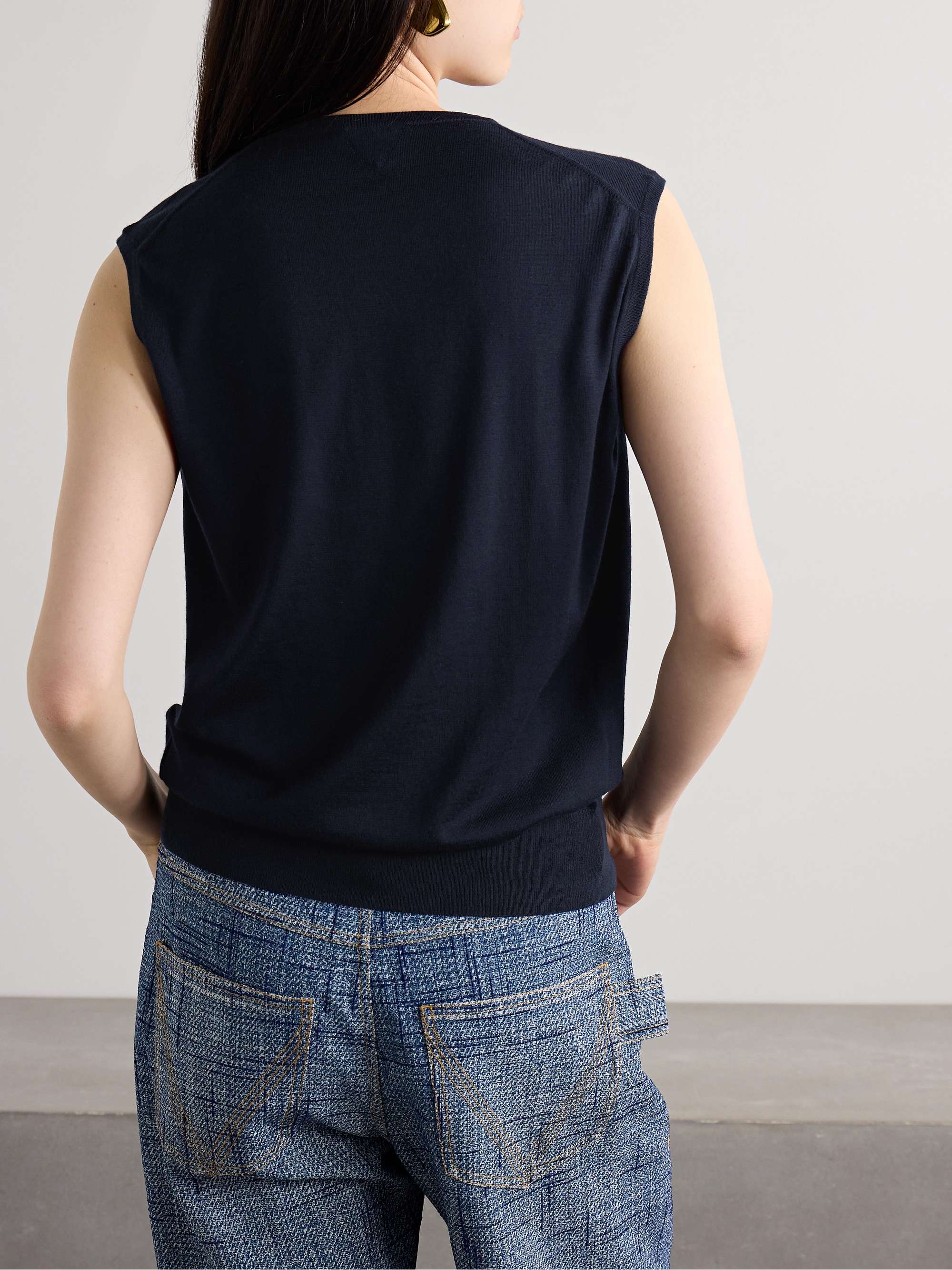 Cashmere-blend vest view