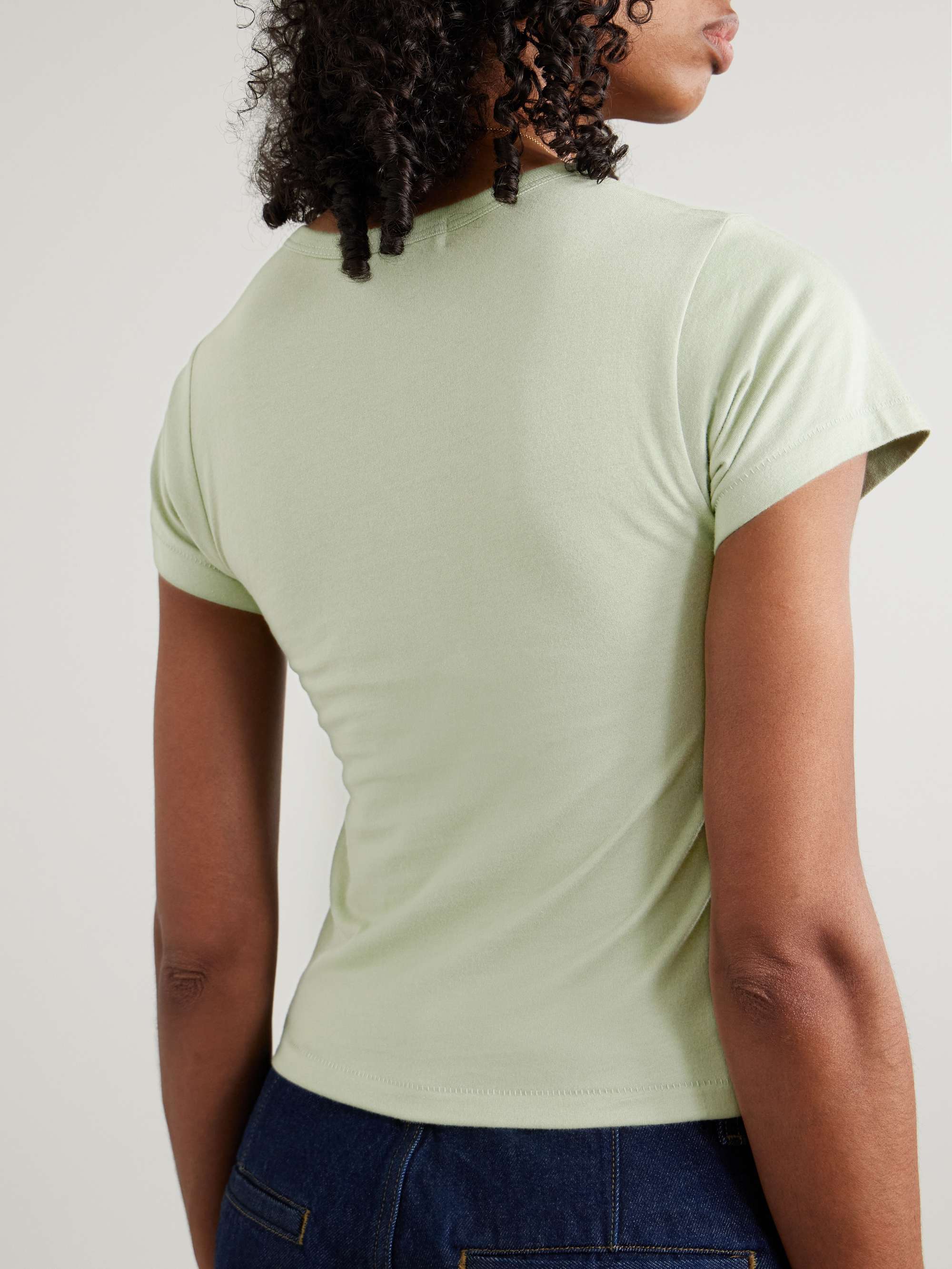 Short Sleeve Baby Tee cropped cotton and modal-blend jersey T-shirt view