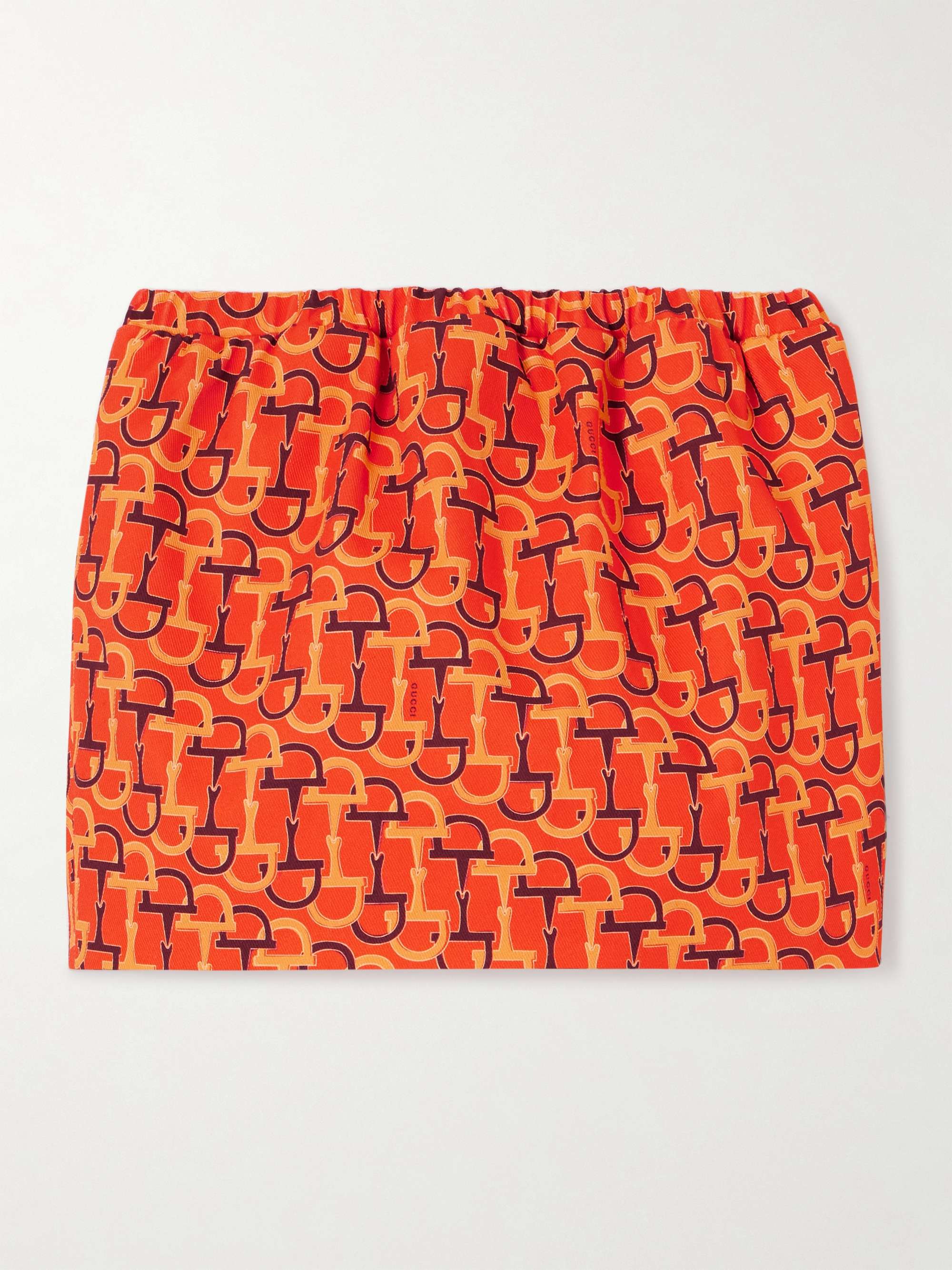 Printed cotton-twill mini skirt view