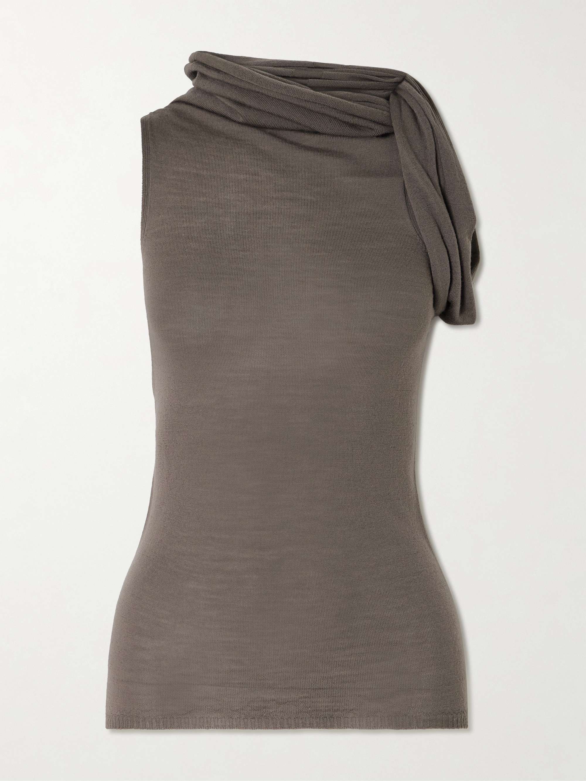 Maglia asymmetric wool top view