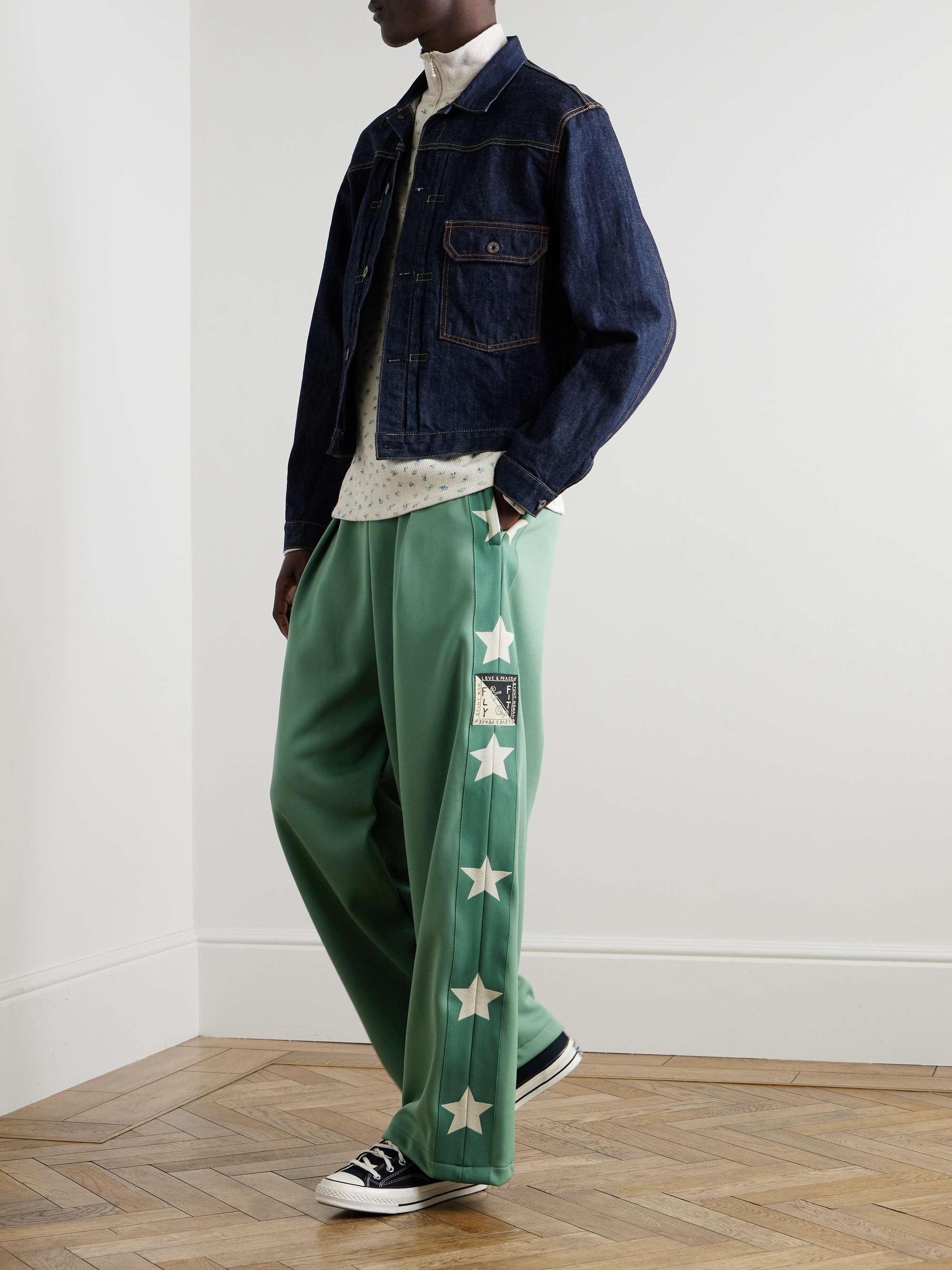 Logo-Appliquéd Printed Tech-Jersey Sweatpants view