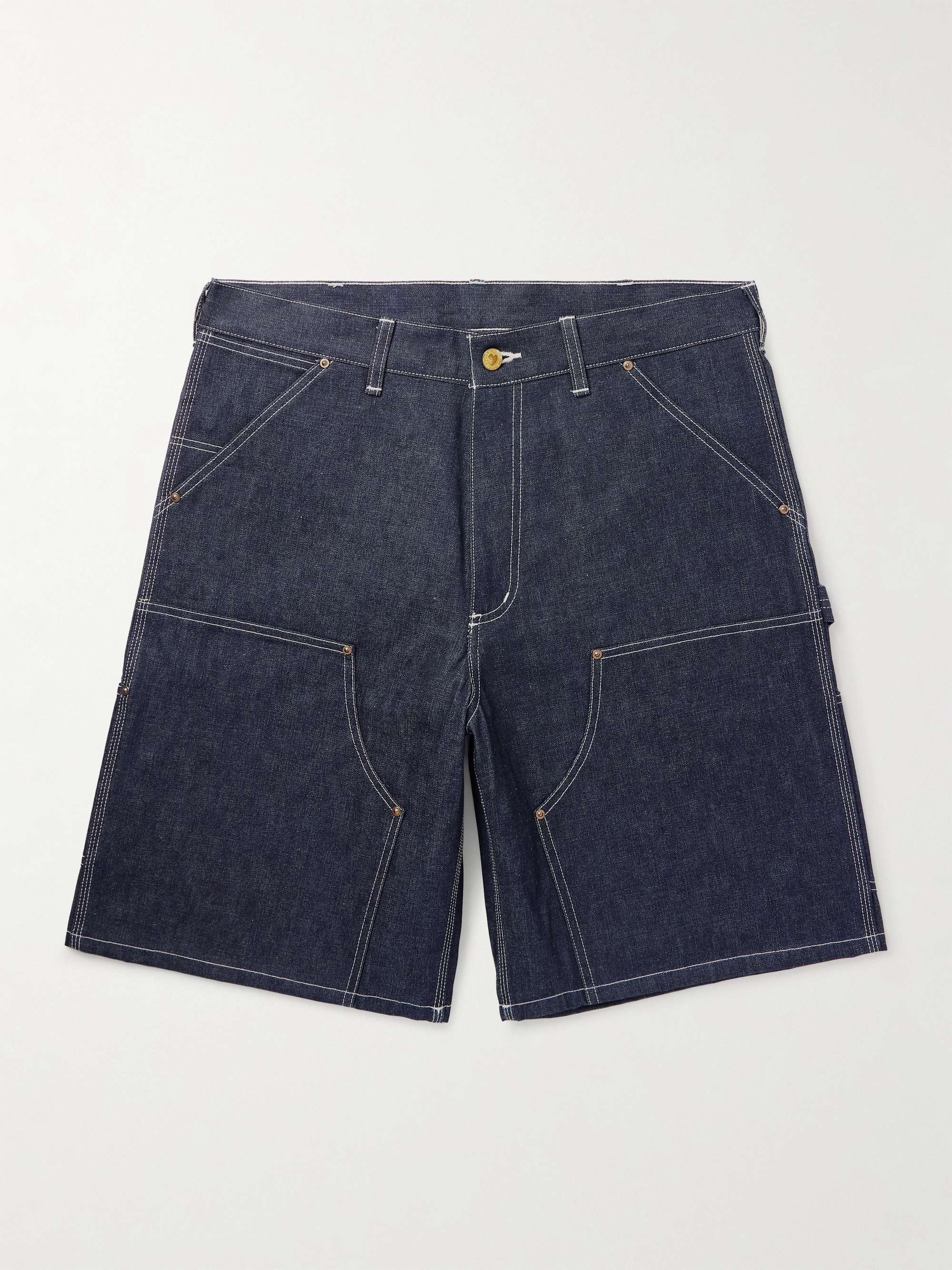 Straight-Leg Logo-Appliquéd Denim Shorts view