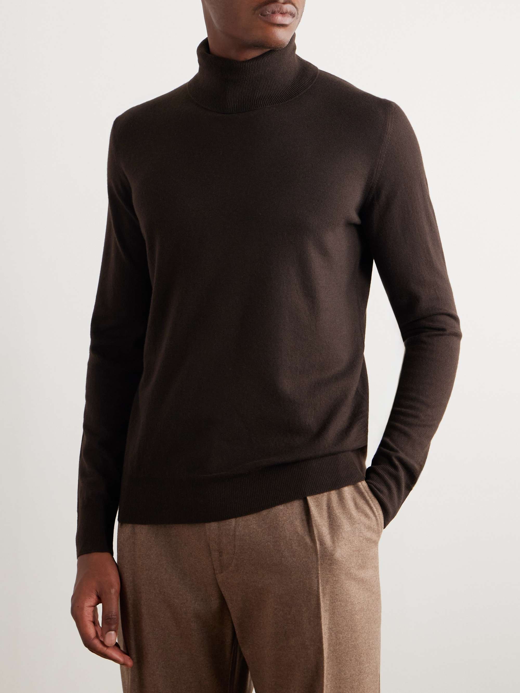 Slim-Fit Cashmere Rollneck Sweater view