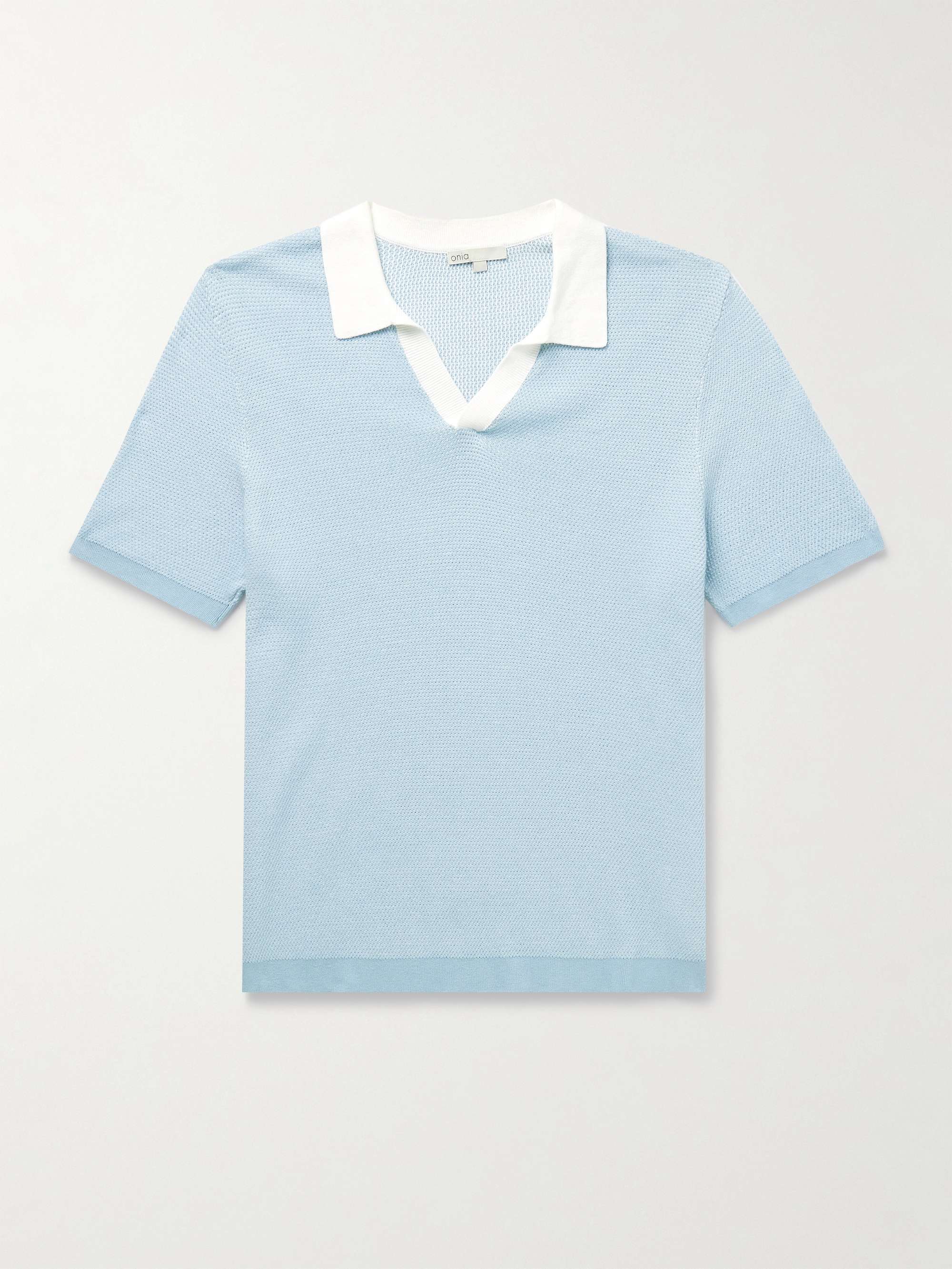 Johnny Two-Tone Cotton Polo Shirt view