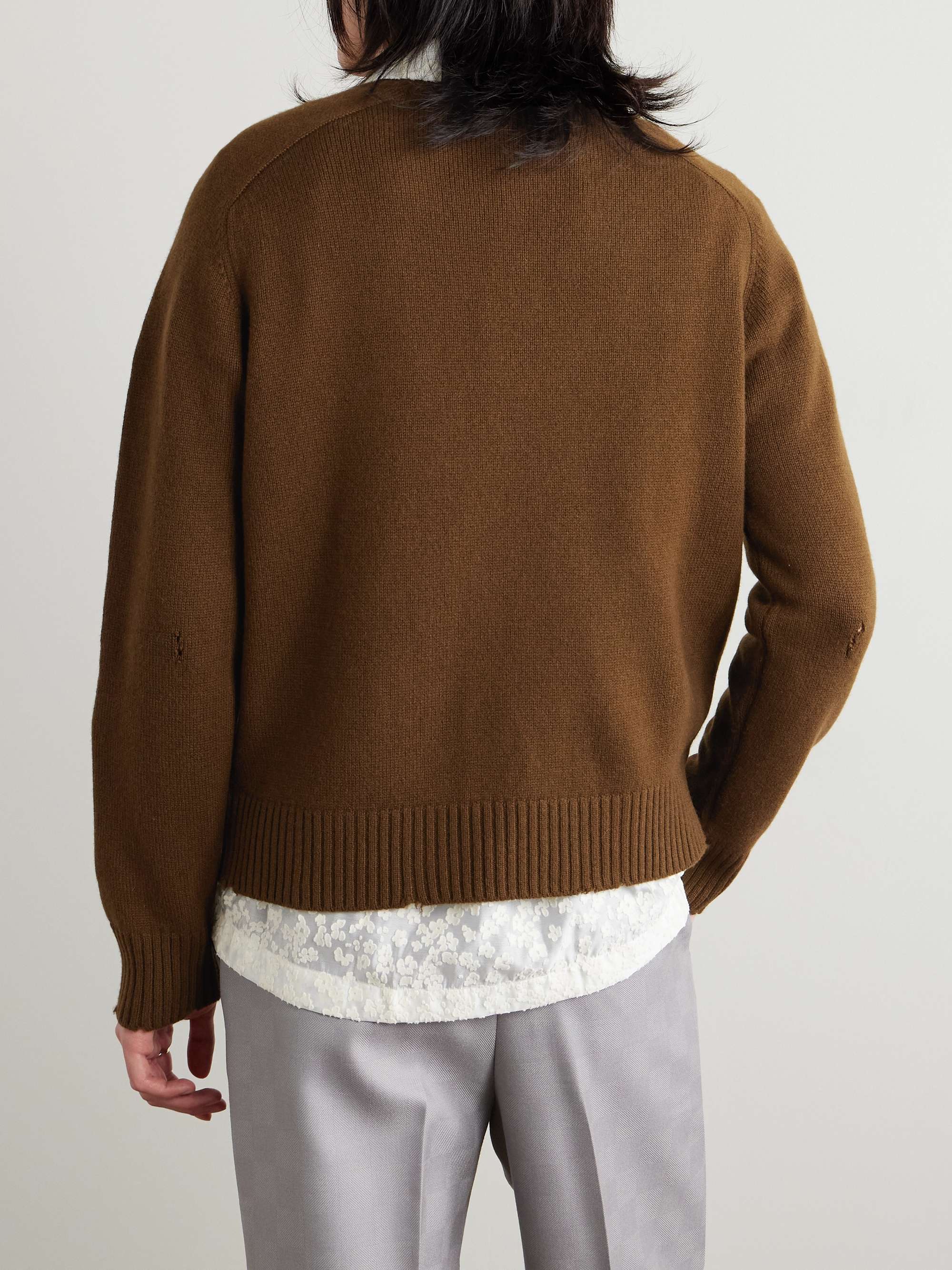 Distressed Cashmere Sweater view