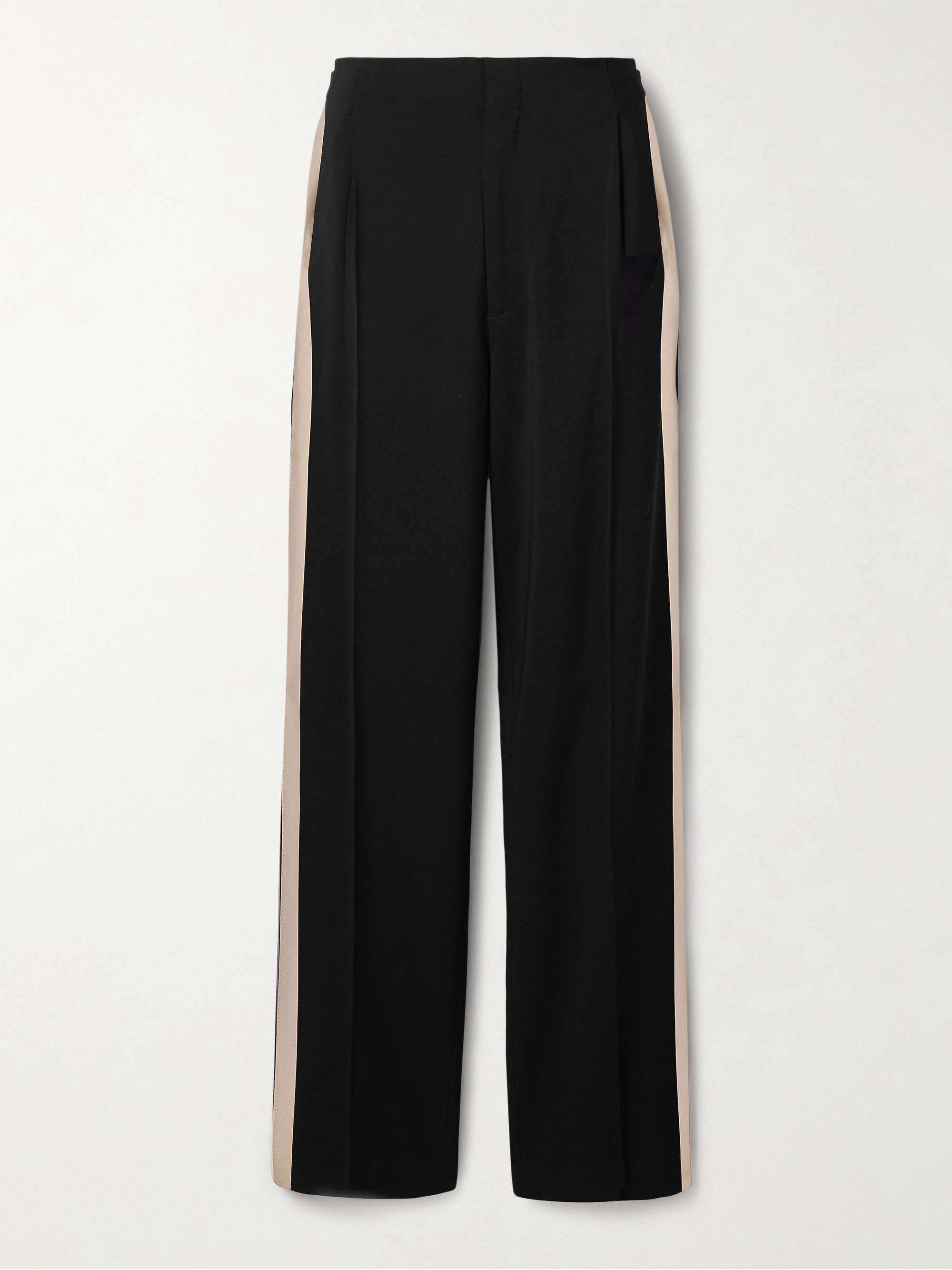 Phoebe wool-crepe straight-leg pants view