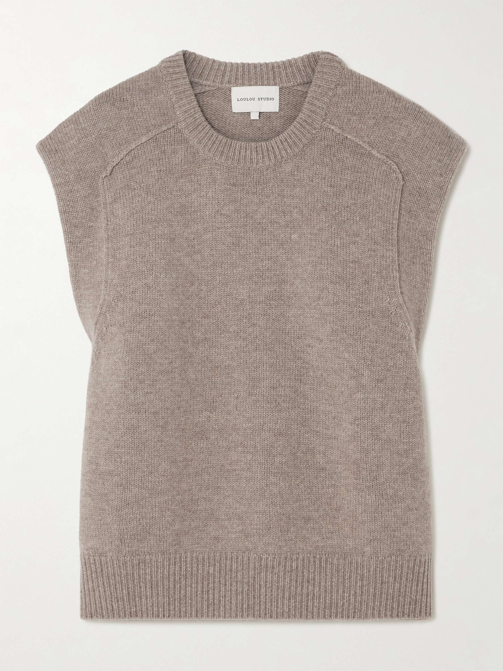 Mari merino wool and cashmere-blend vest view