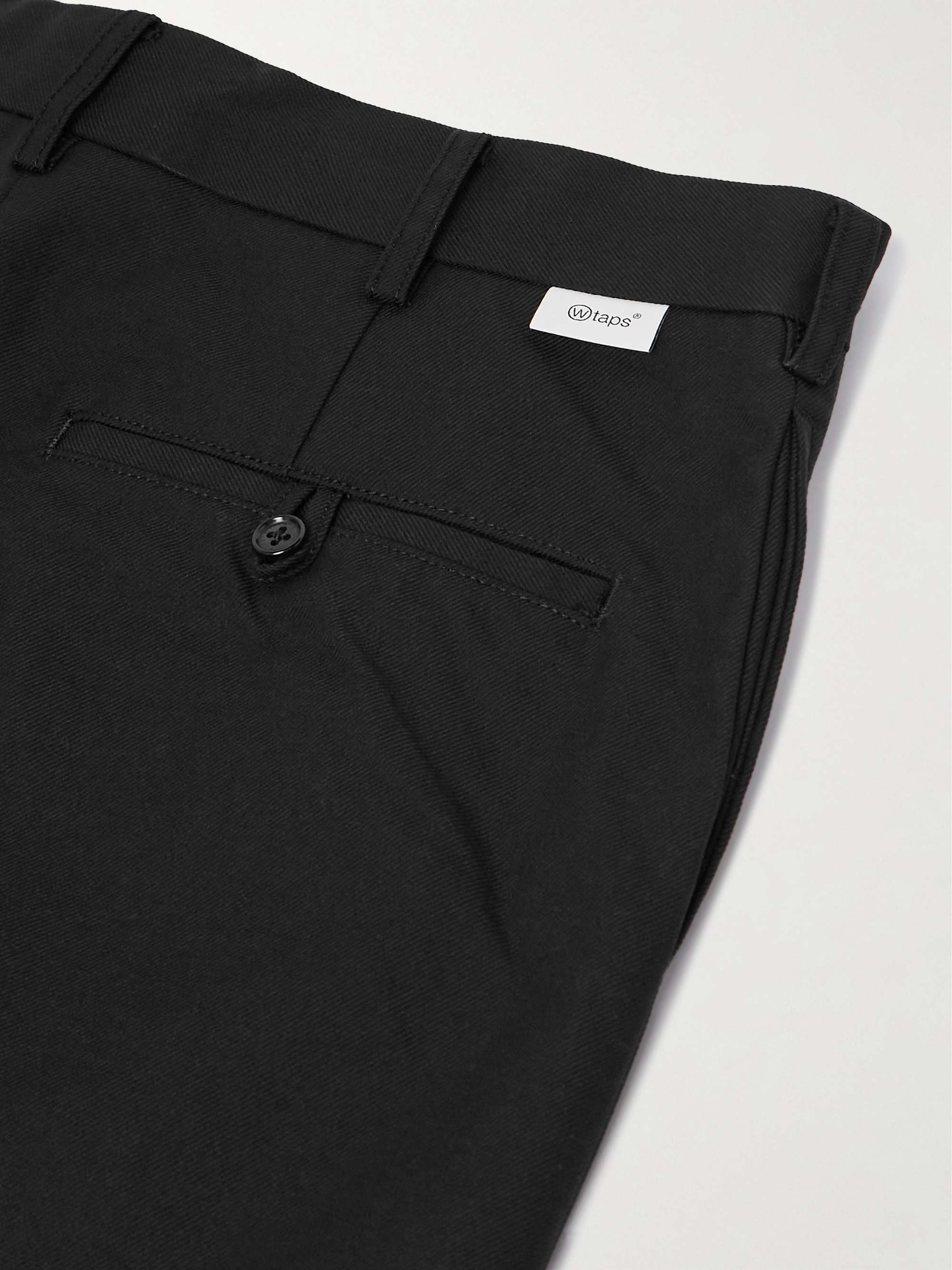 Straight-Leg Cropped Logo-Appliquéd Twill Trousers view