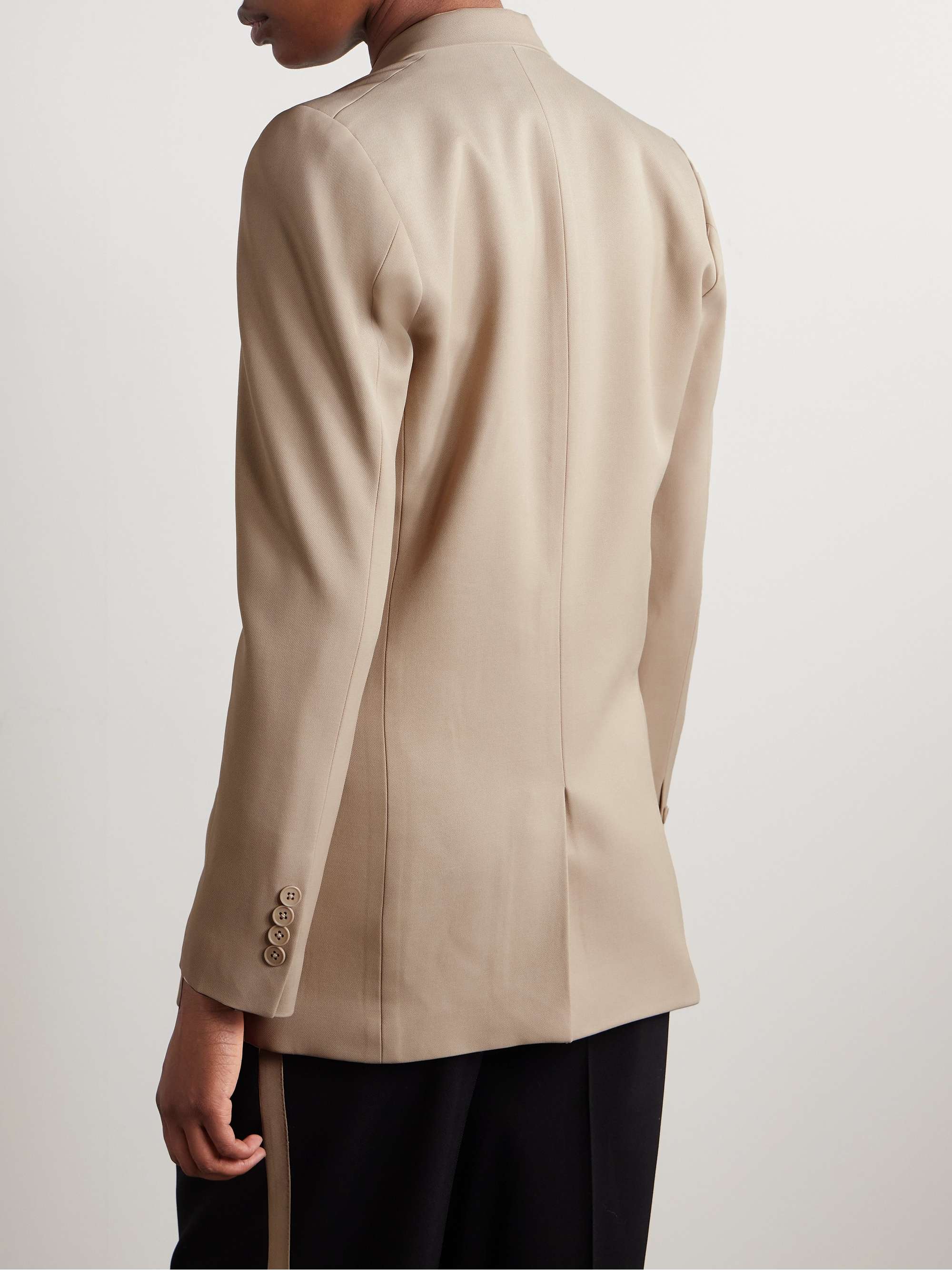 Emilio double-breasted wool-blend twill blazer view