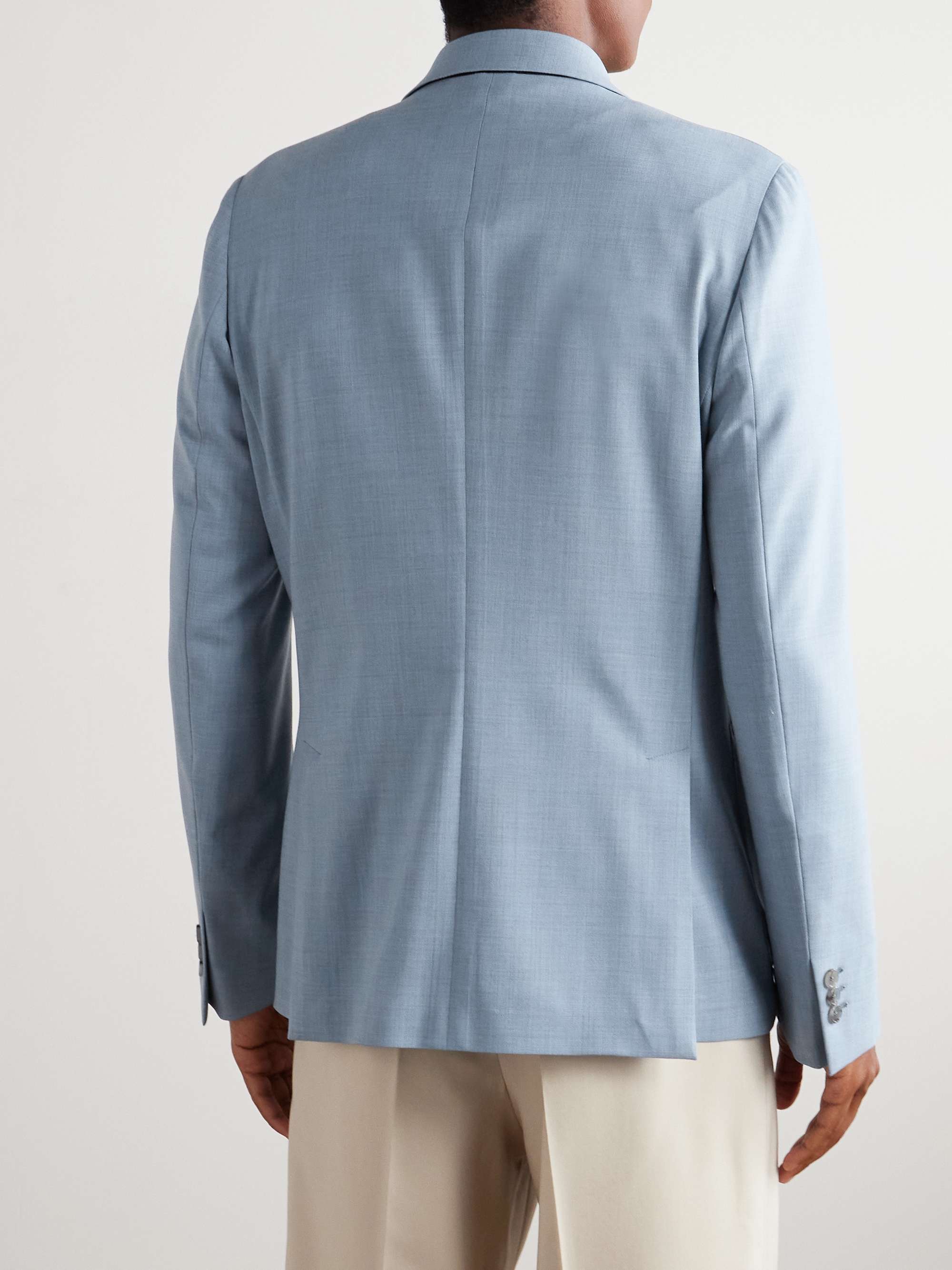 Double-Breasted Wool-Blend Suit Jacket view