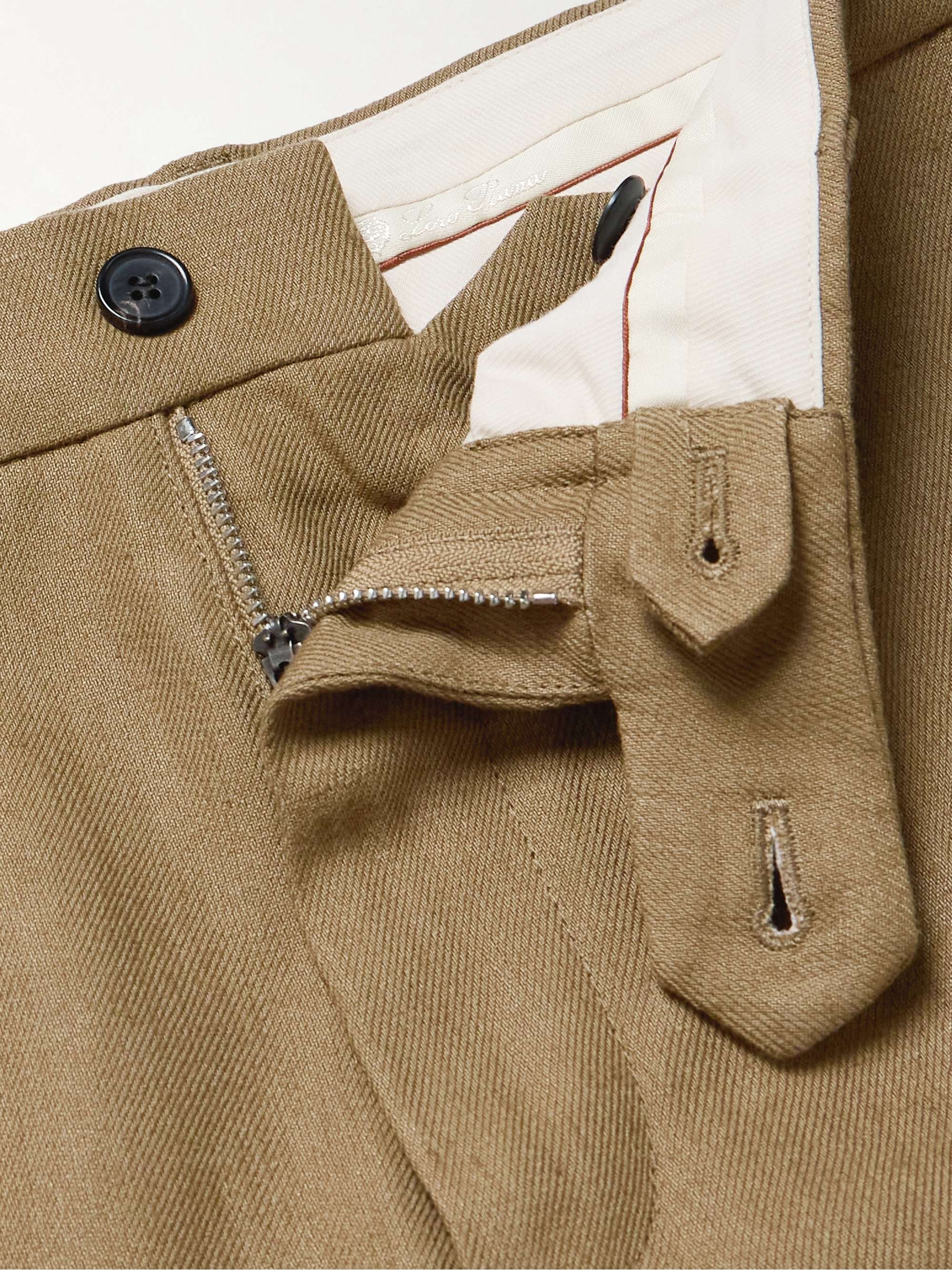 Carlo Straight-Leg Linen-Twill Trousers view