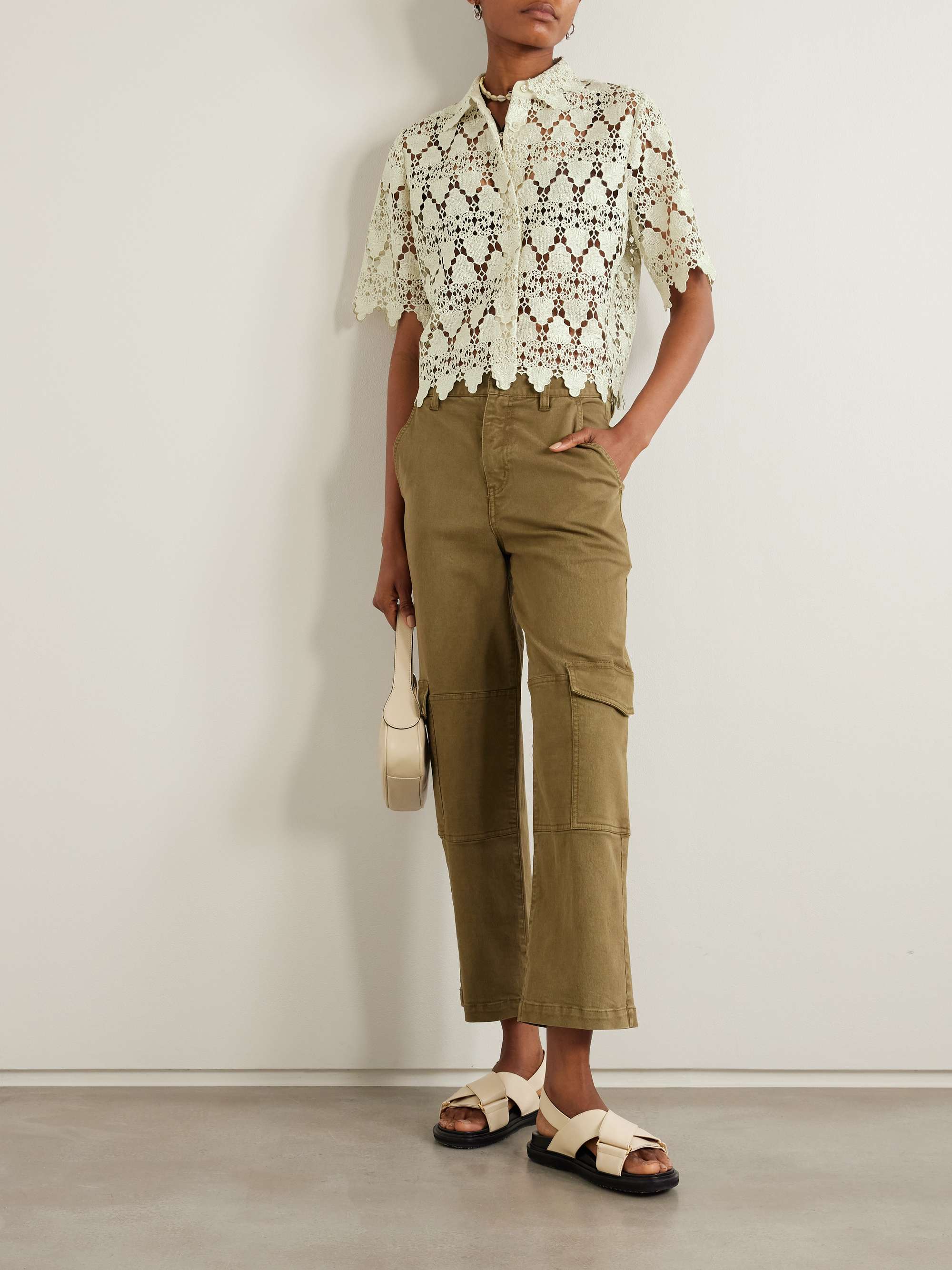 Scalloped lace shirt view