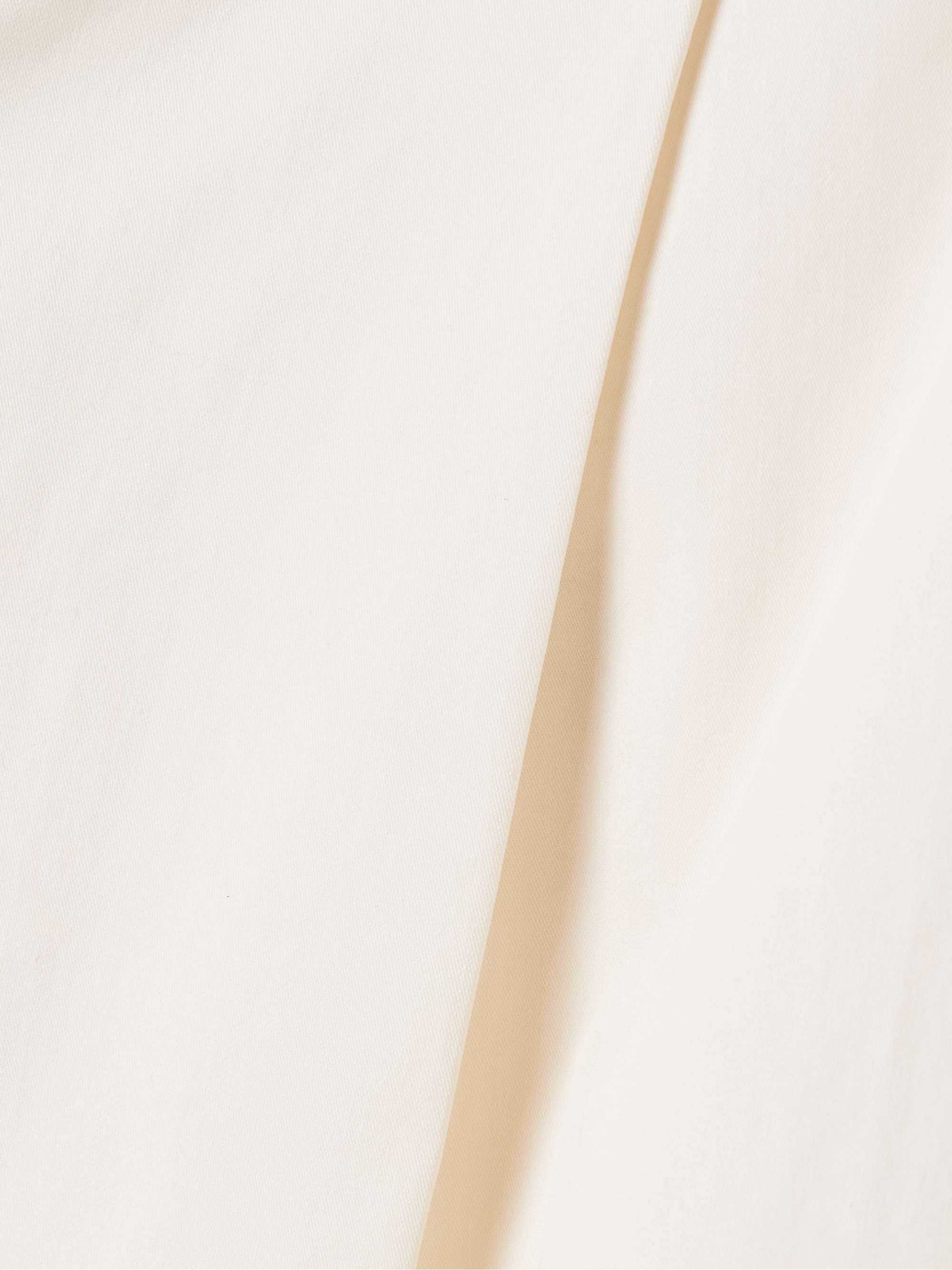 Pleated organic cotton-blend poplin wide-leg pants view