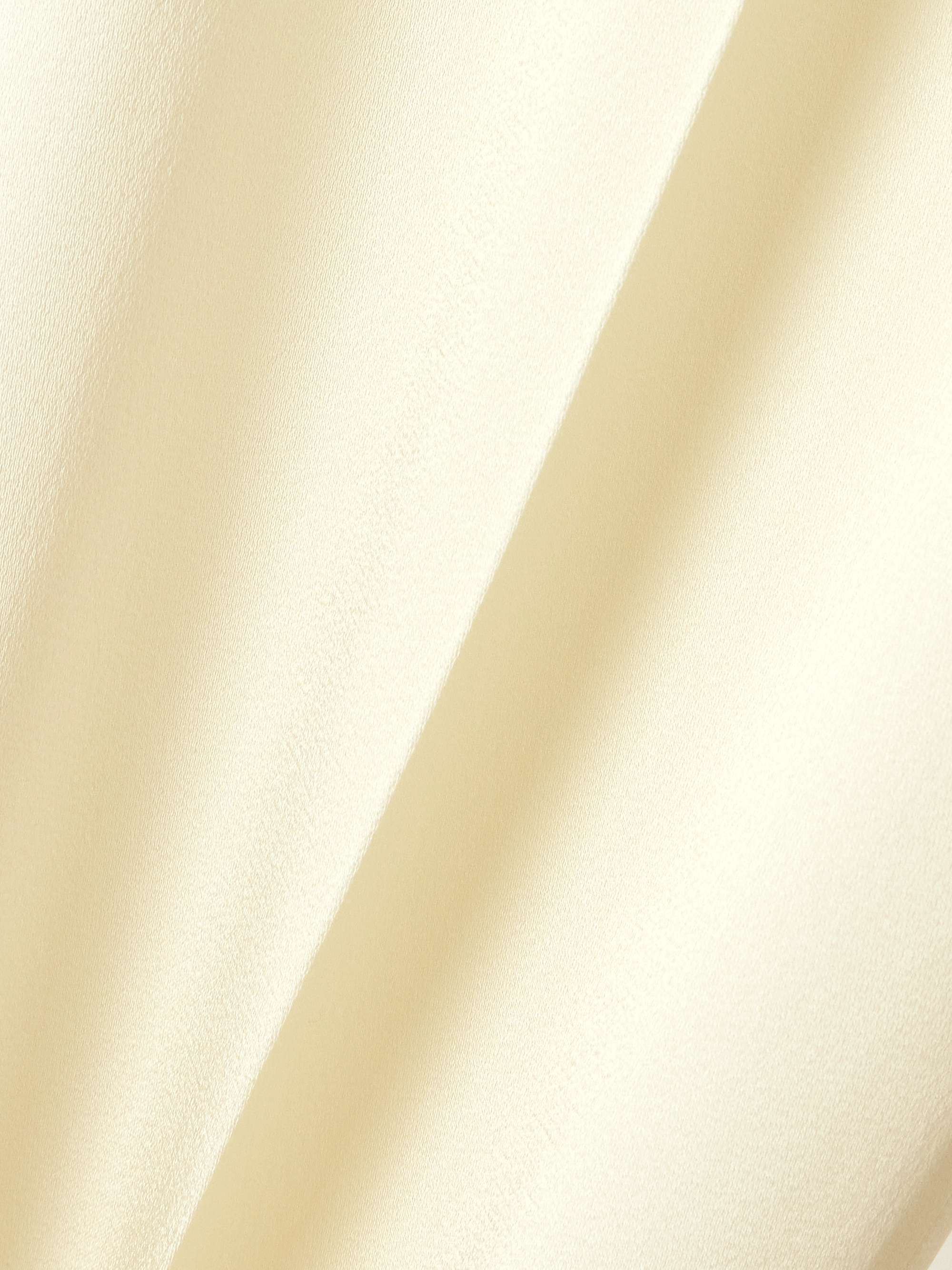 Pleated satin straight-leg pants view