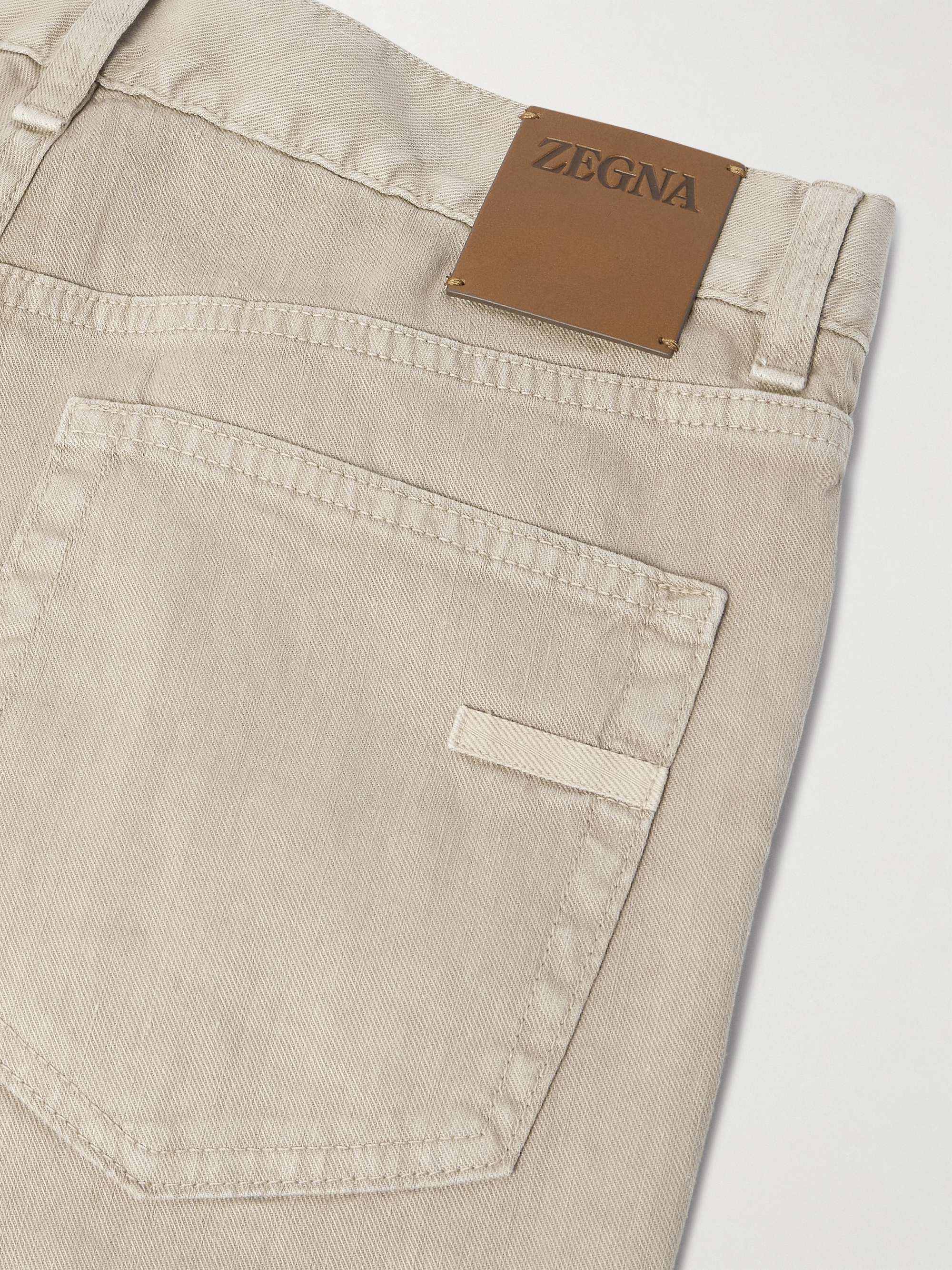Roccia Slim-Fit Straight-Leg Linen-Blend Trousers view