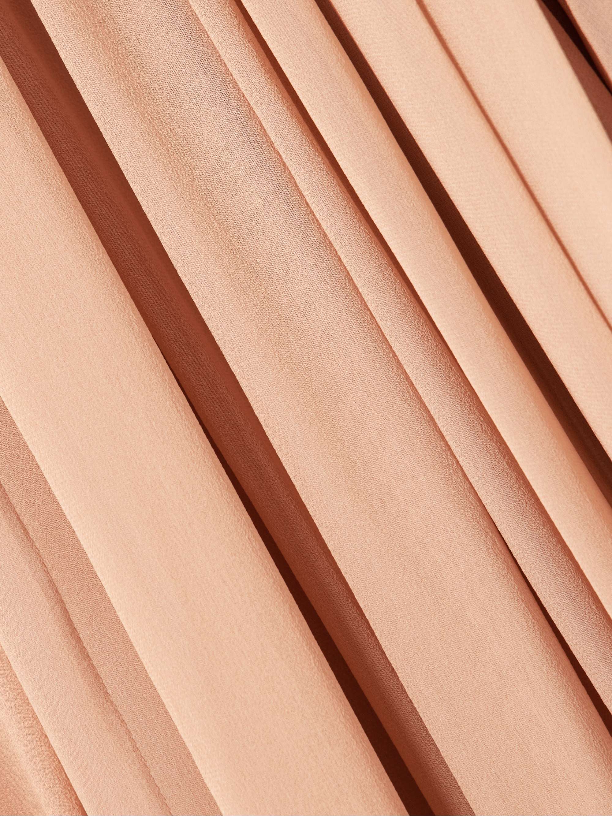 Pleated silk-georgette midi dress view