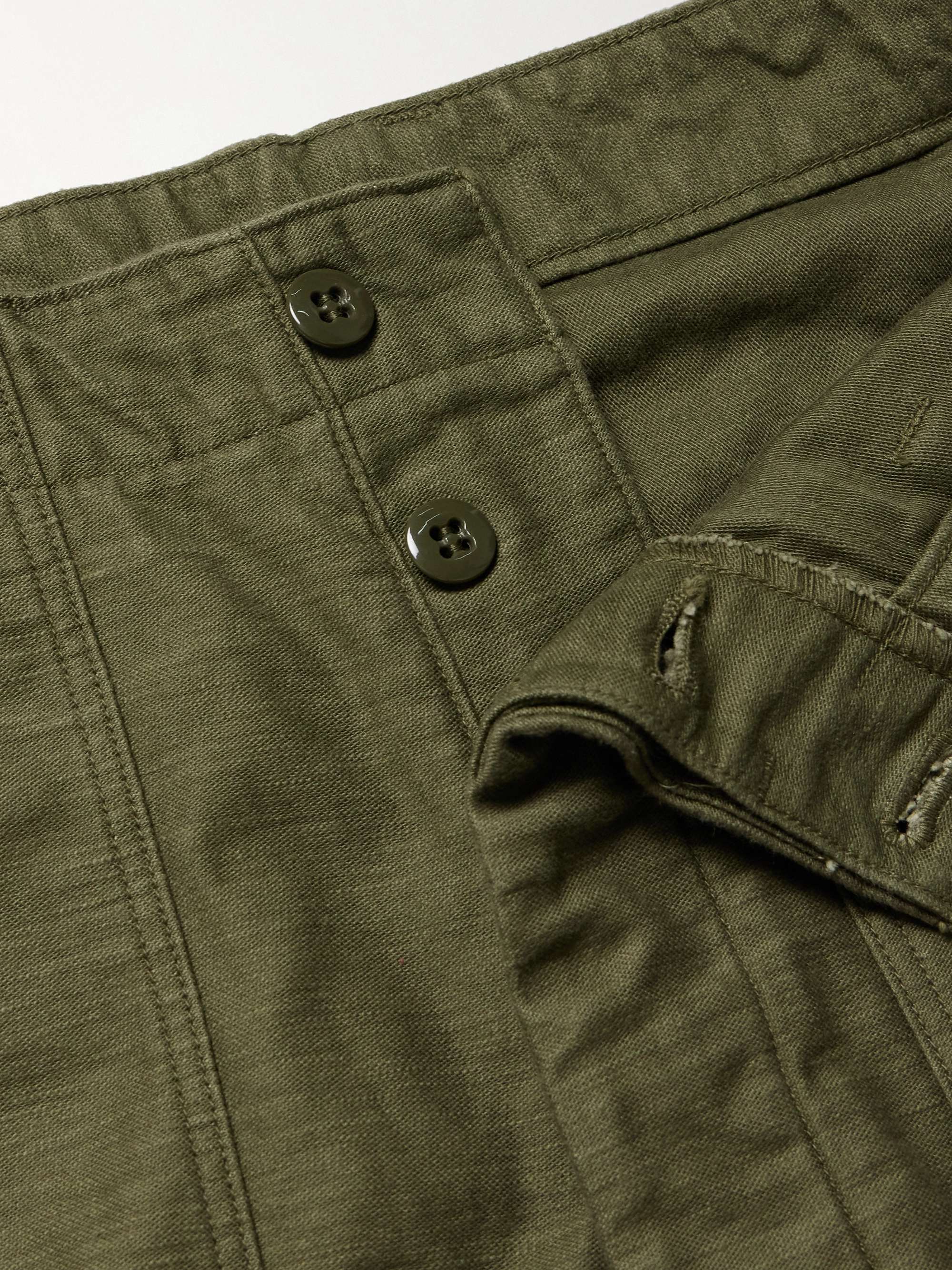 Fatigue Straight-Leg Cotton-Sateen Trousers view