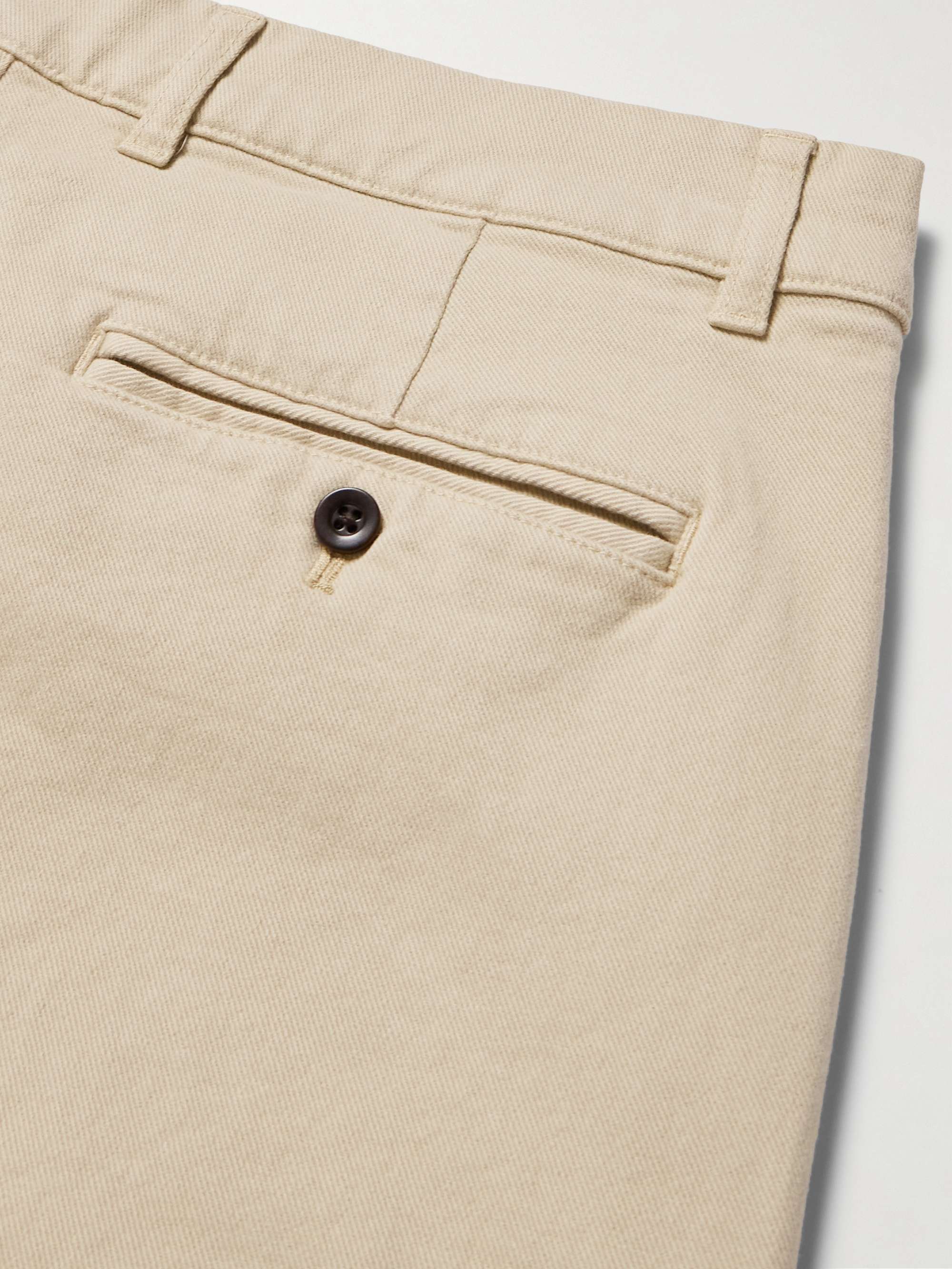 Labura Straight-Leg Cotton-Blend Twill Trousers view